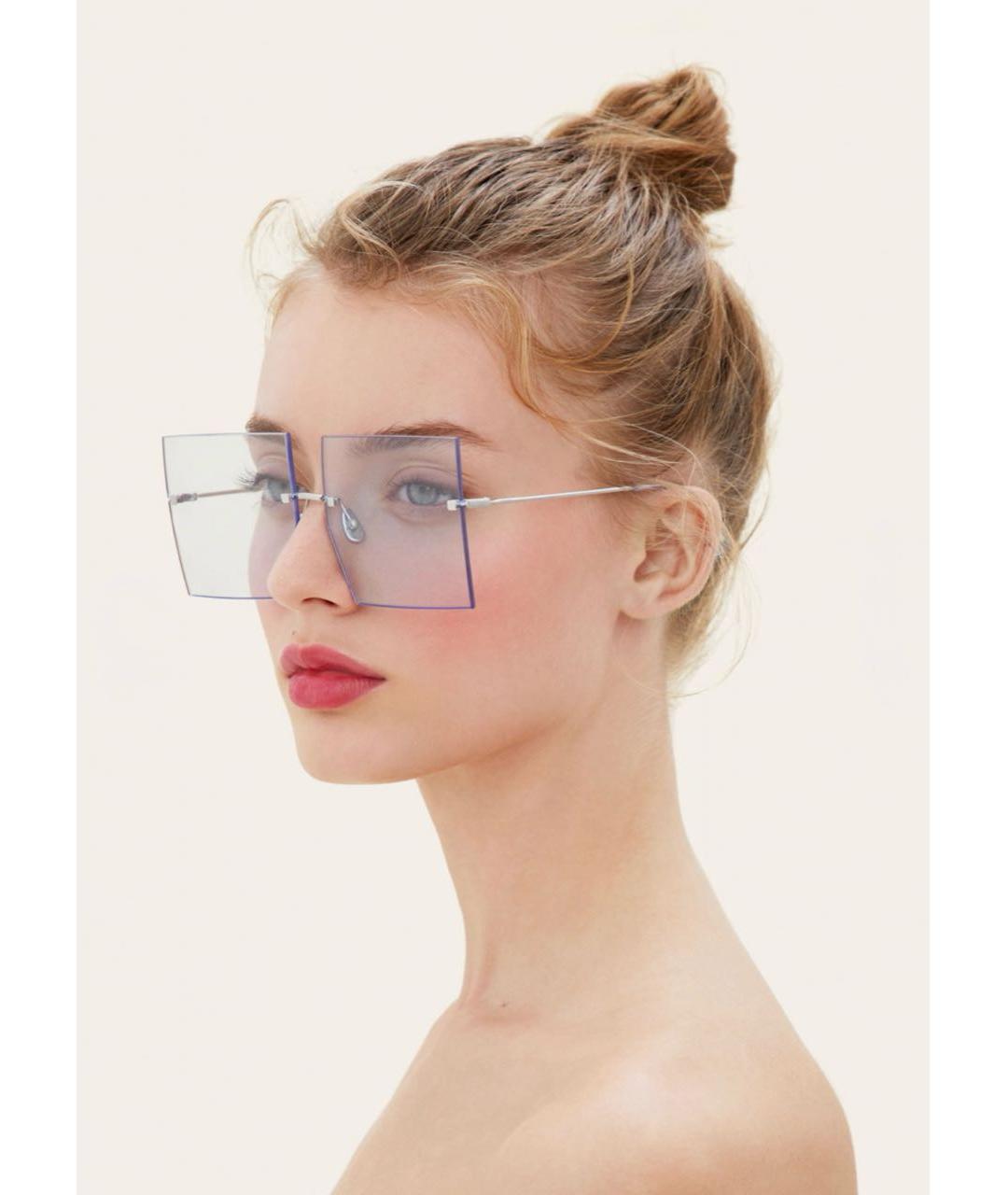 JACQUEMUS Голубые металлические солнцезащитные очки, фото 4