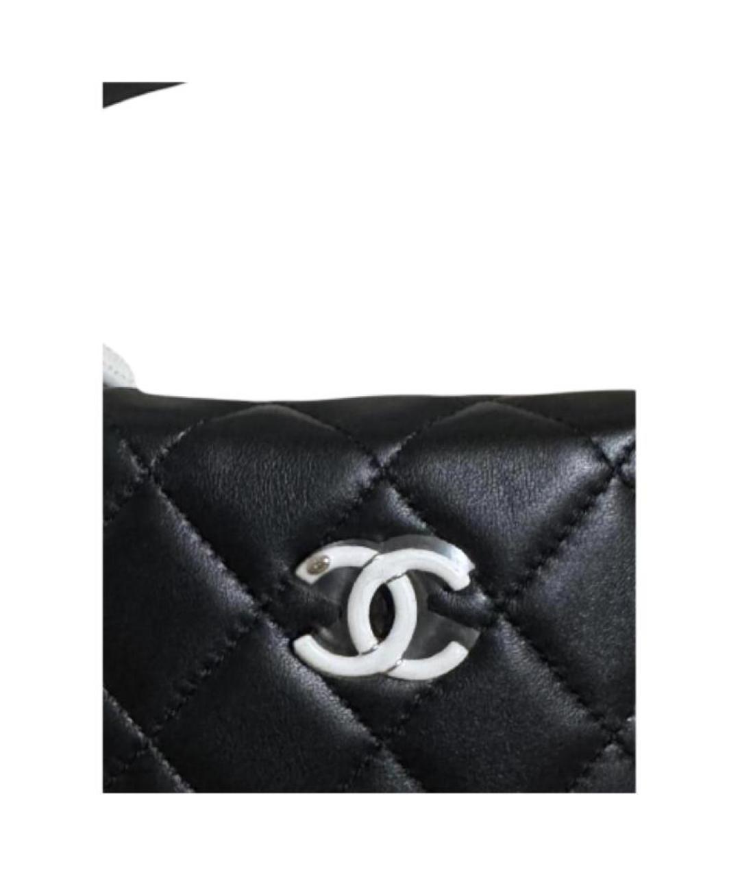 CHANEL Черная кожаная сумка через плечо, фото 2