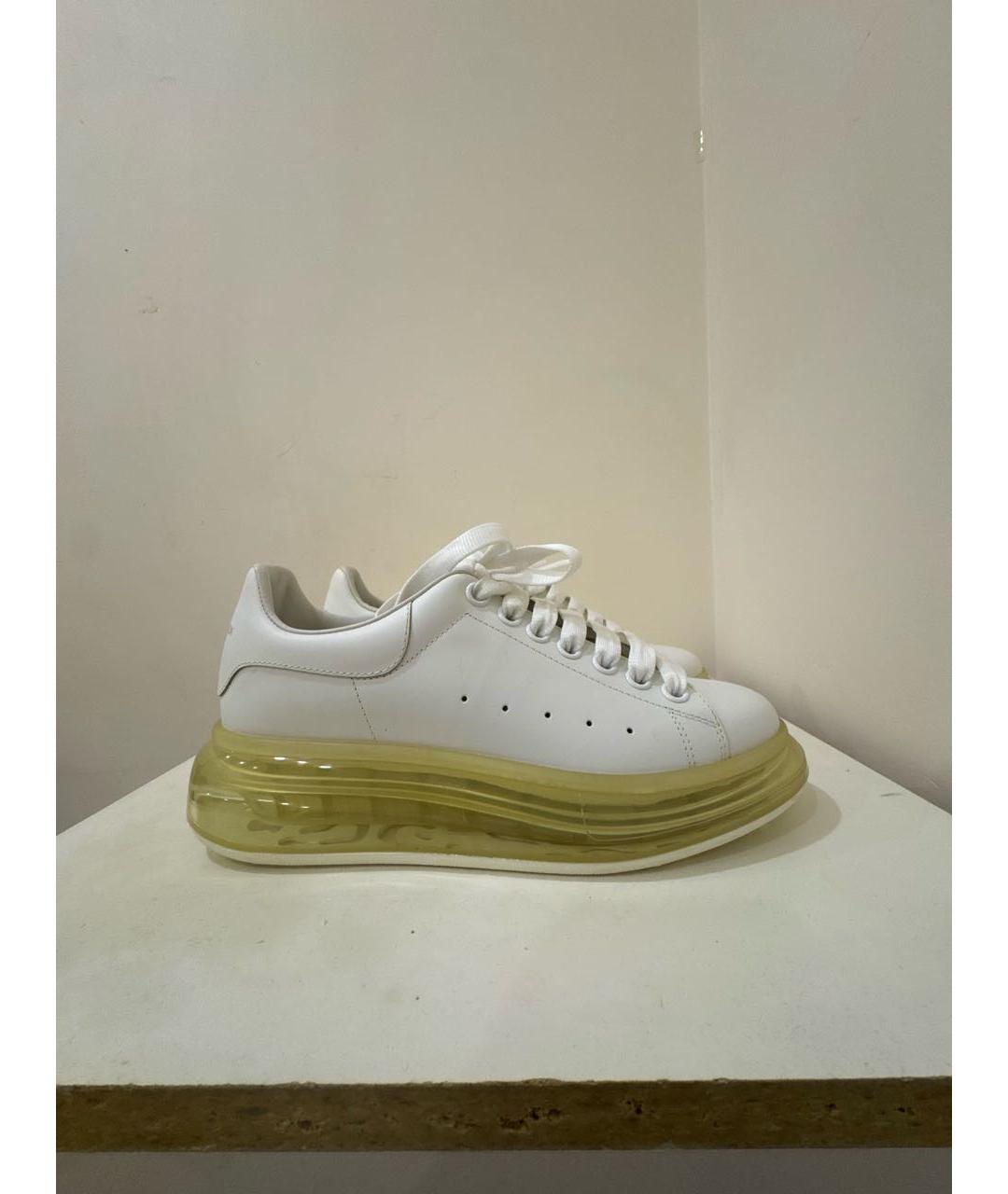 ALEXANDER MCQUEEN Белые кожаные кроссовки, фото 7