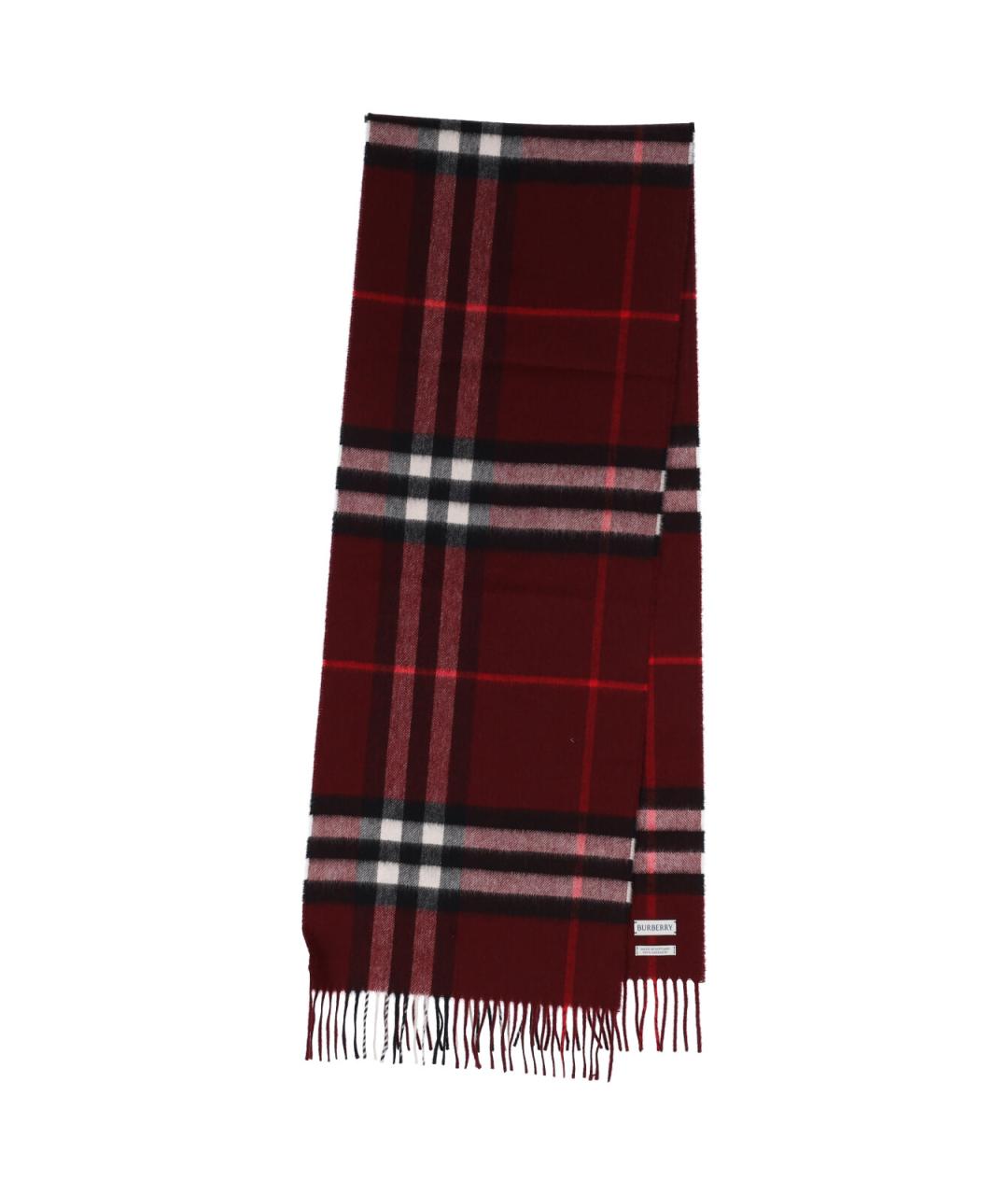 BURBERRY Красный кашемировый шарф, фото 1