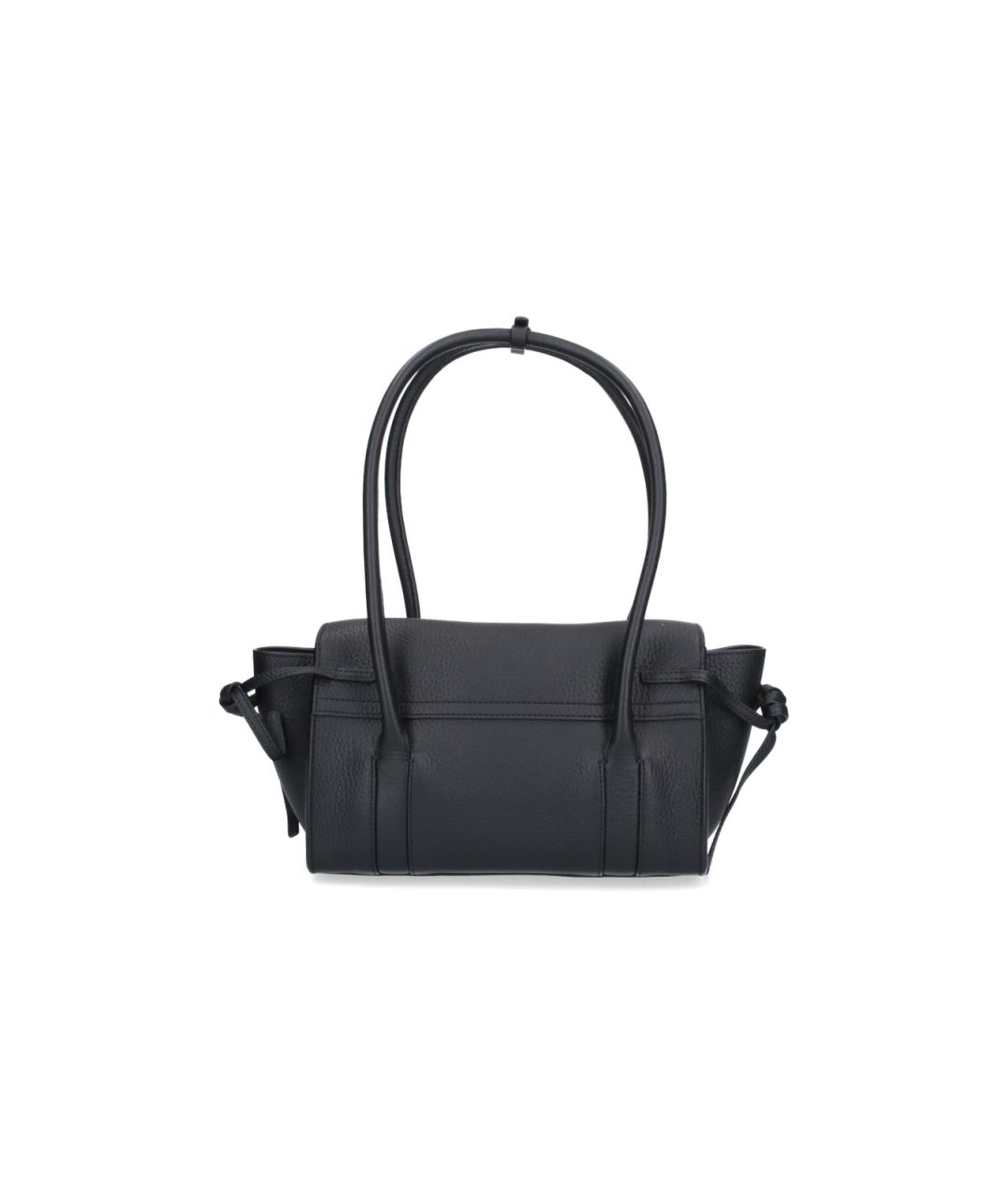 MULBERRY Черная кожаная сумка тоут, фото 3