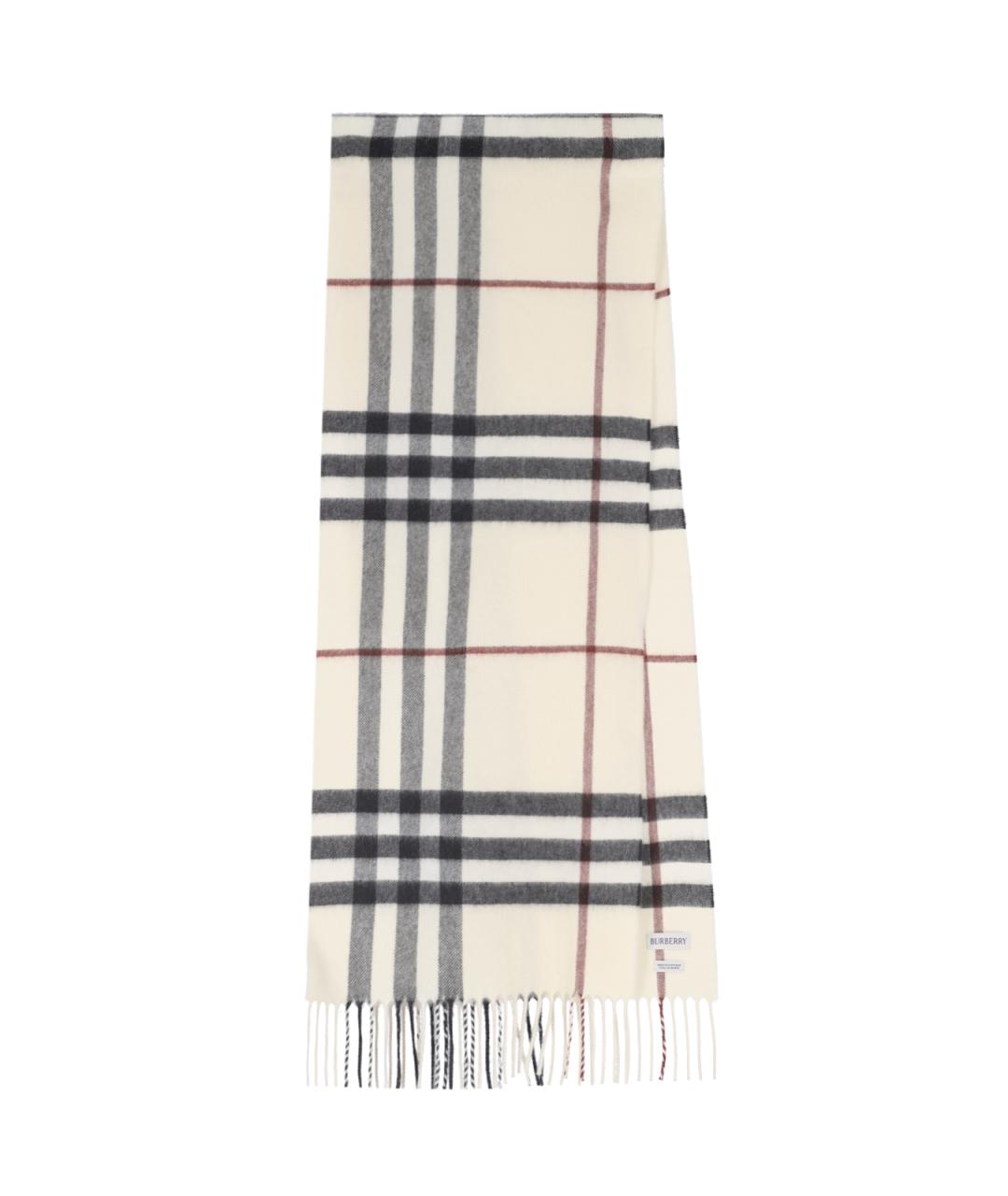 BURBERRY Бежевый кашемировый шарф, фото 1