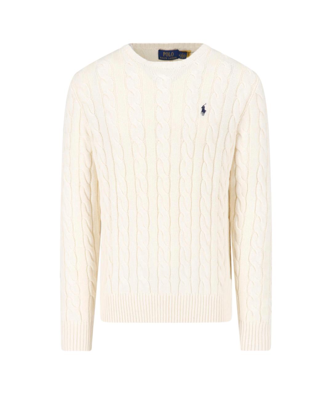 POLO RALPH LAUREN Бежевый хлопковый джемпер / свитер, фото 1