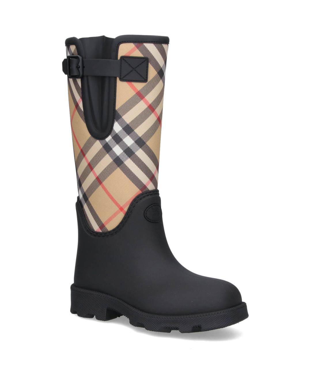 BURBERRY Черные резиновые сапоги, фото 2