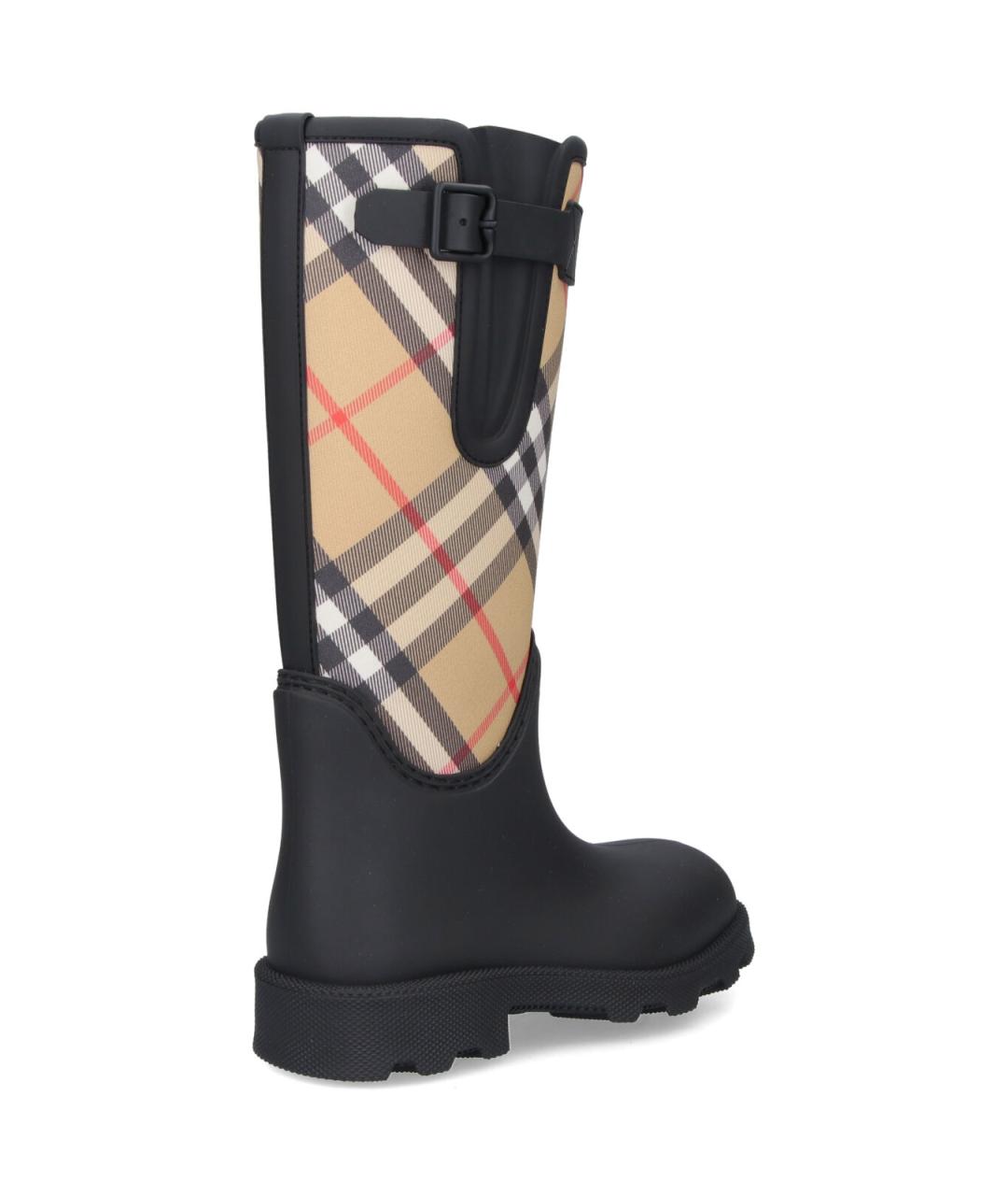 BURBERRY Черные резиновые сапоги, фото 4