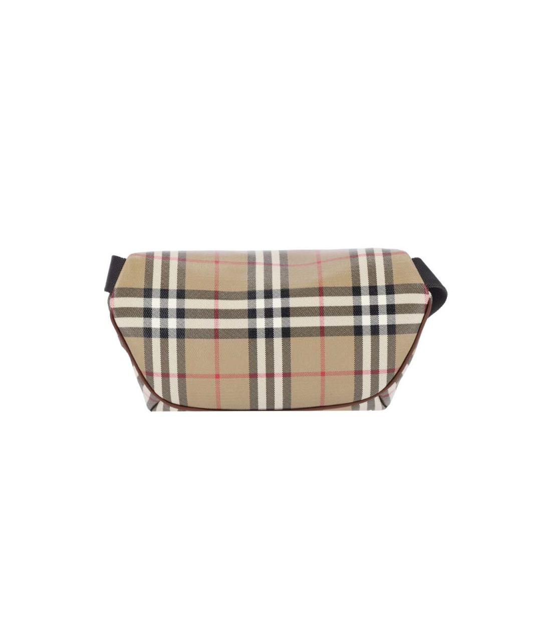 BURBERRY Бежевая тканевая поясная сумка, фото 3