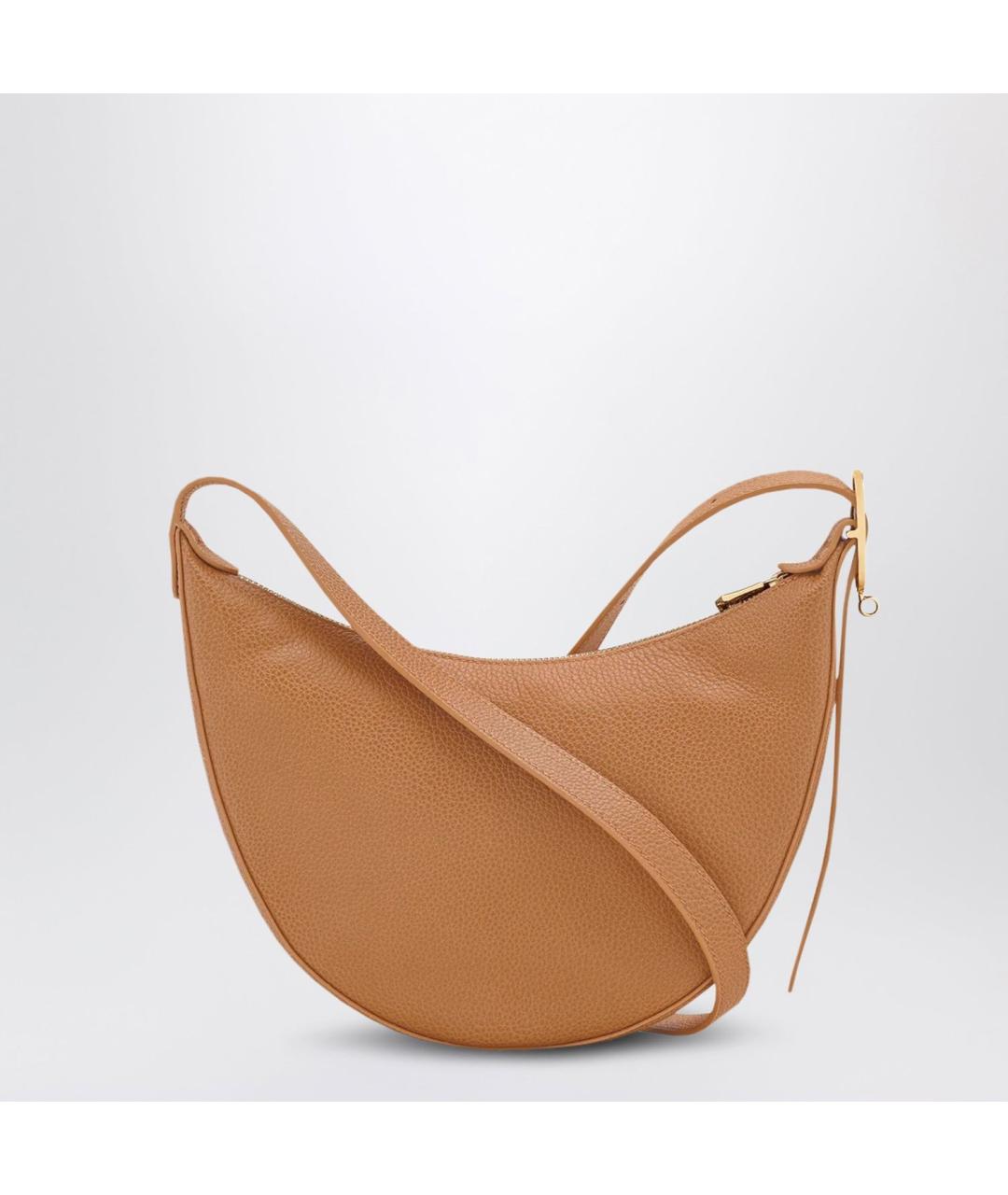 LONGCHAMP Коричневая кожаная сумка через плечо, фото 2