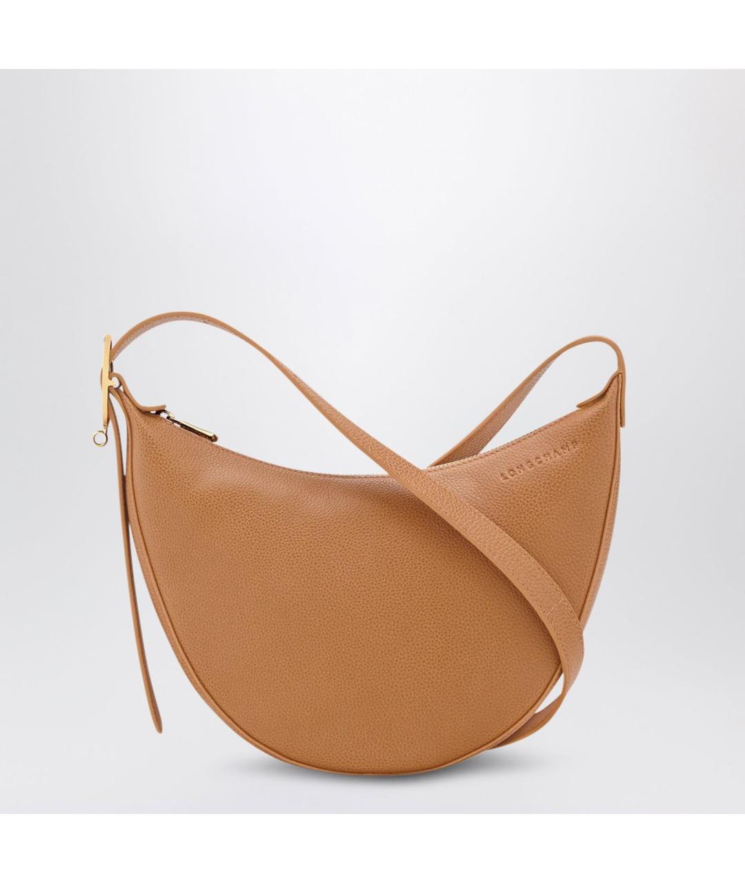 LONGCHAMP Коричневая кожаная сумка через плечо, фото 3