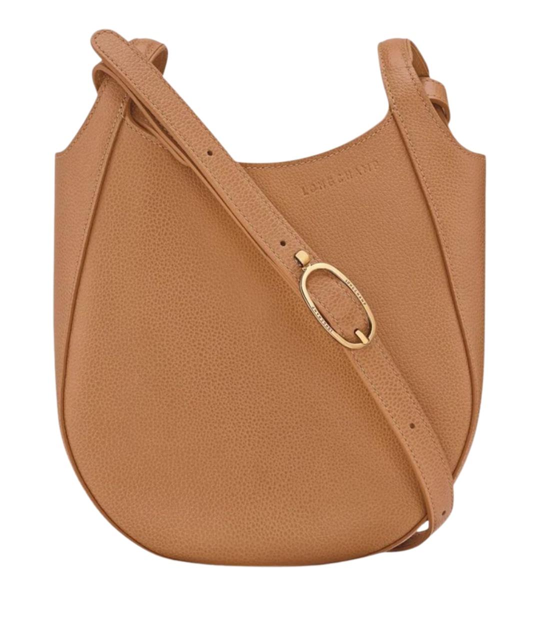 LONGCHAMP Коричневая кожаная сумка через плечо, фото 1