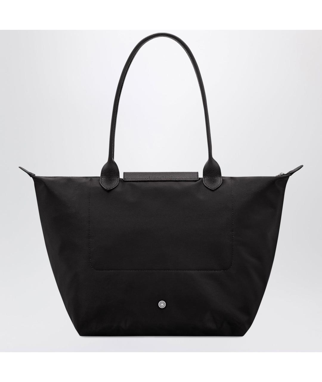LONGCHAMP Черная тканевая сумка тоут, фото 2