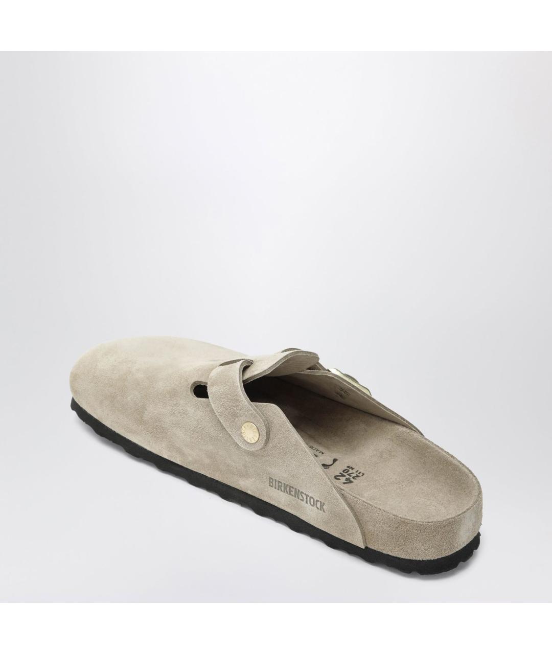 BIRKENSTOCK Бежевые замшевые сандалии, фото 2