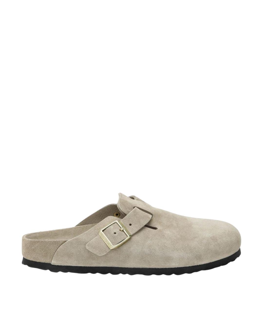 BIRKENSTOCK Бежевые замшевые сандалии, фото 1