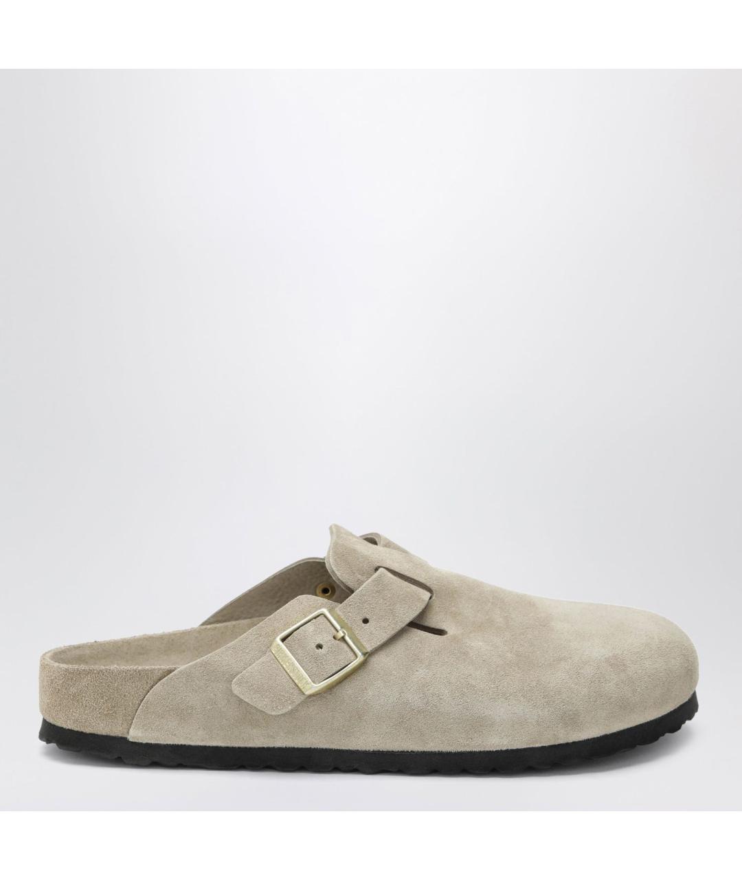 BIRKENSTOCK Бежевые замшевые сандалии, фото 3