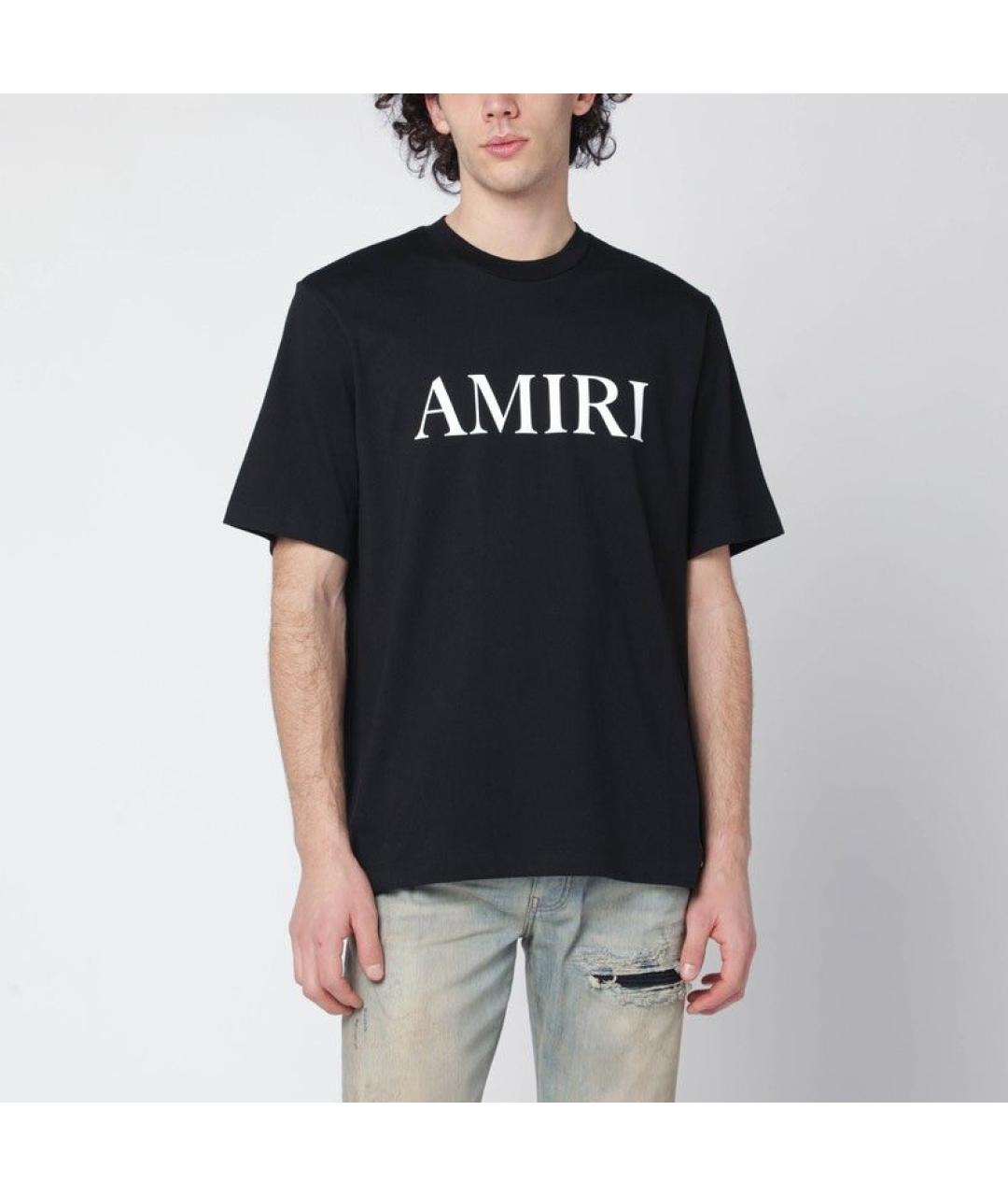 AMIRI Черная хлопковая футболка, фото 3