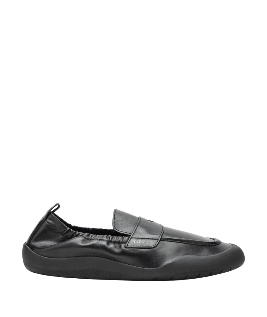 PRADA Черные кожаные лоферы, фото 1