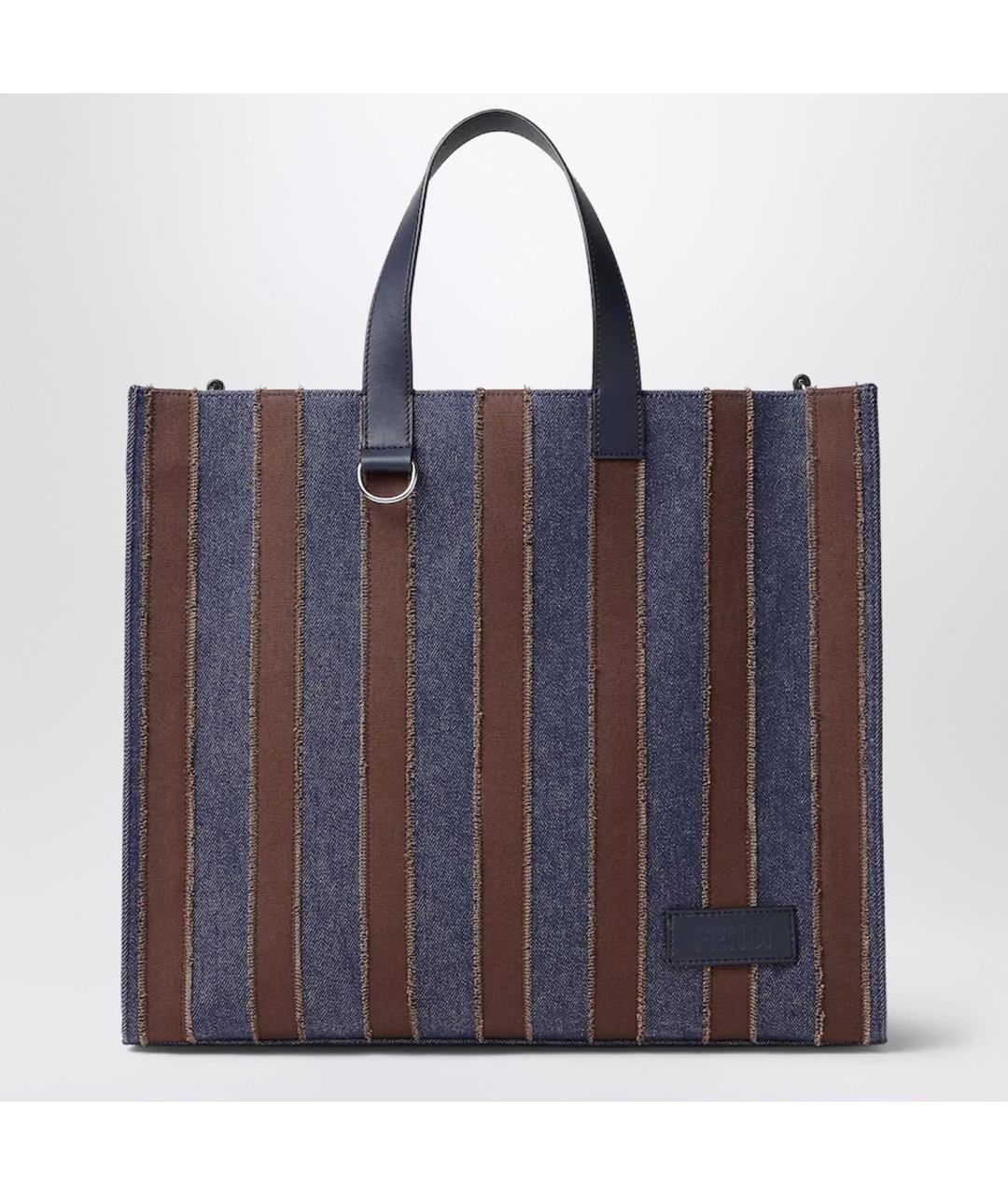 FENDI Мульти деним сумка тоут, фото 3