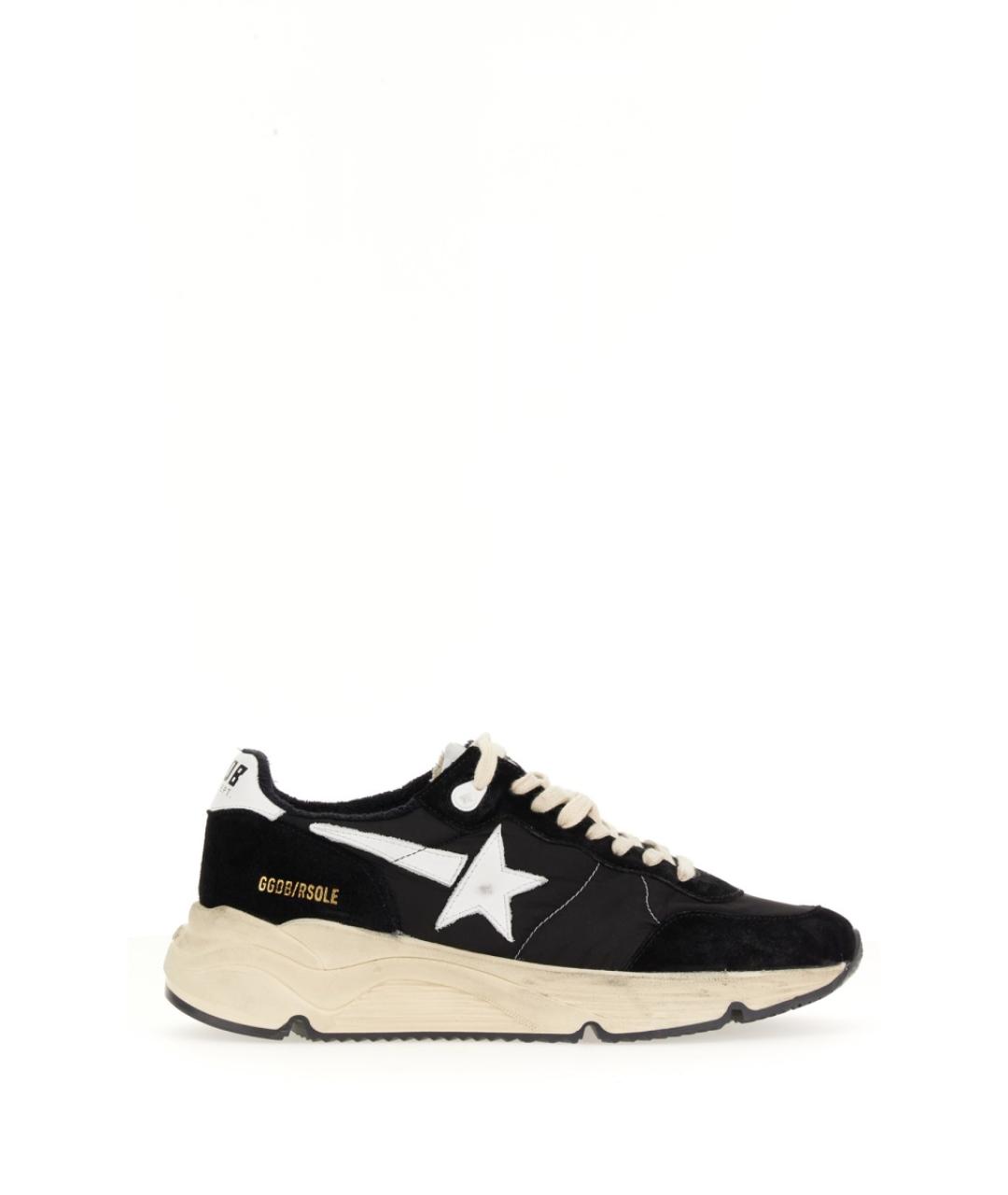 GOLDEN GOOSE Черные синтетические низкие кроссовки / кеды, фото 1