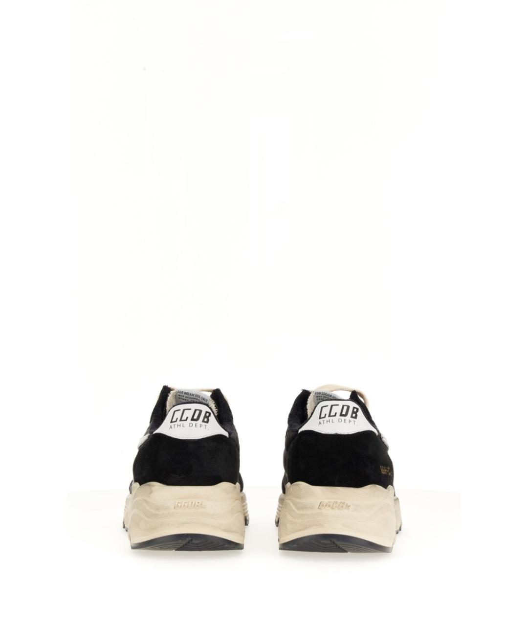 GOLDEN GOOSE Черные синтетические низкие кроссовки / кеды, фото 3