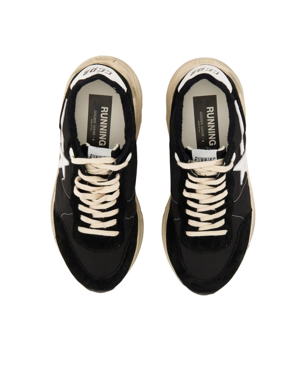 GOLDEN GOOSE Черные синтетические низкие кроссовки / кеды, фото 2