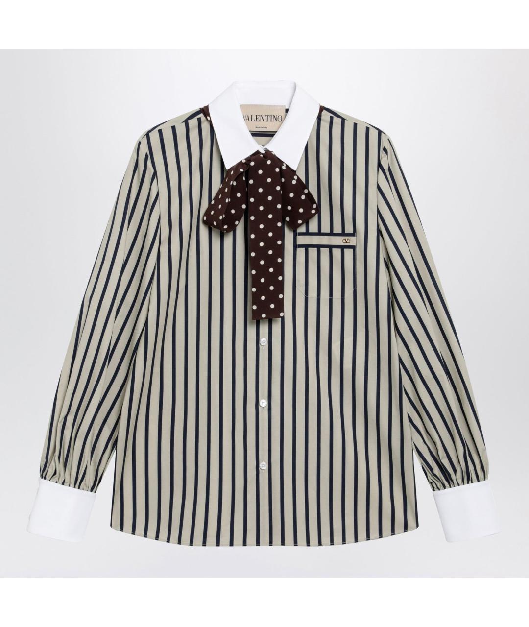 VALENTINO Бежевая хлопковая рубашка, фото 3