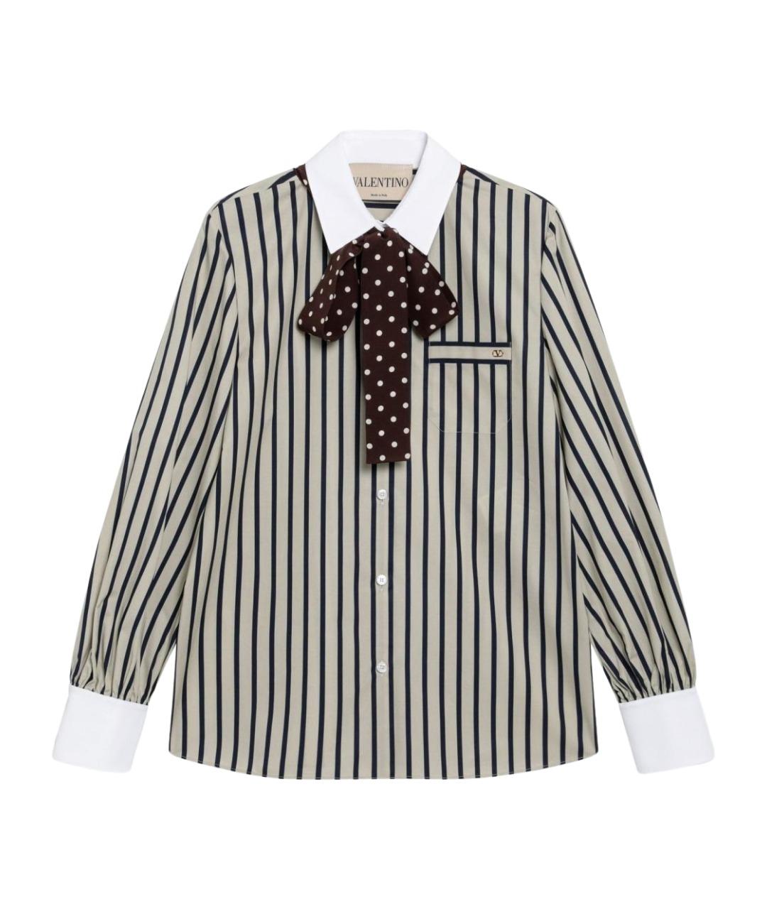 VALENTINO Бежевая хлопковая рубашка, фото 1