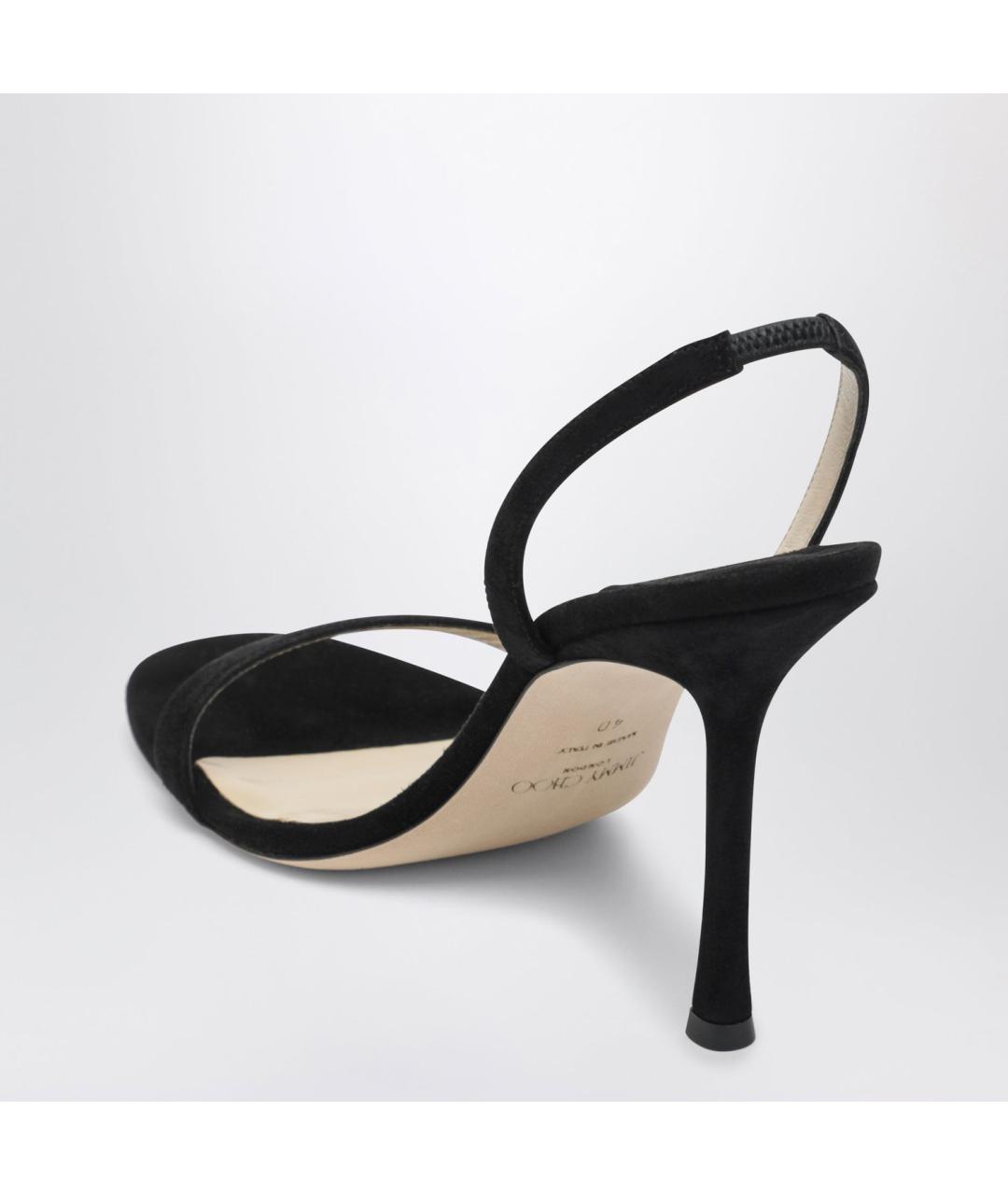 JIMMY CHOO Черные замшевые босоножки, фото 2