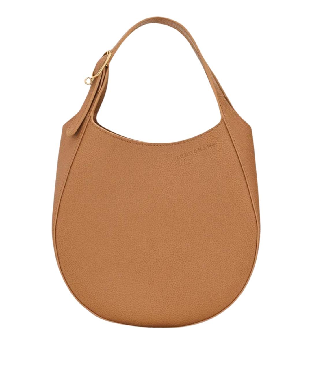 LONGCHAMP Коричневая кожаная сумка через плечо, фото 1