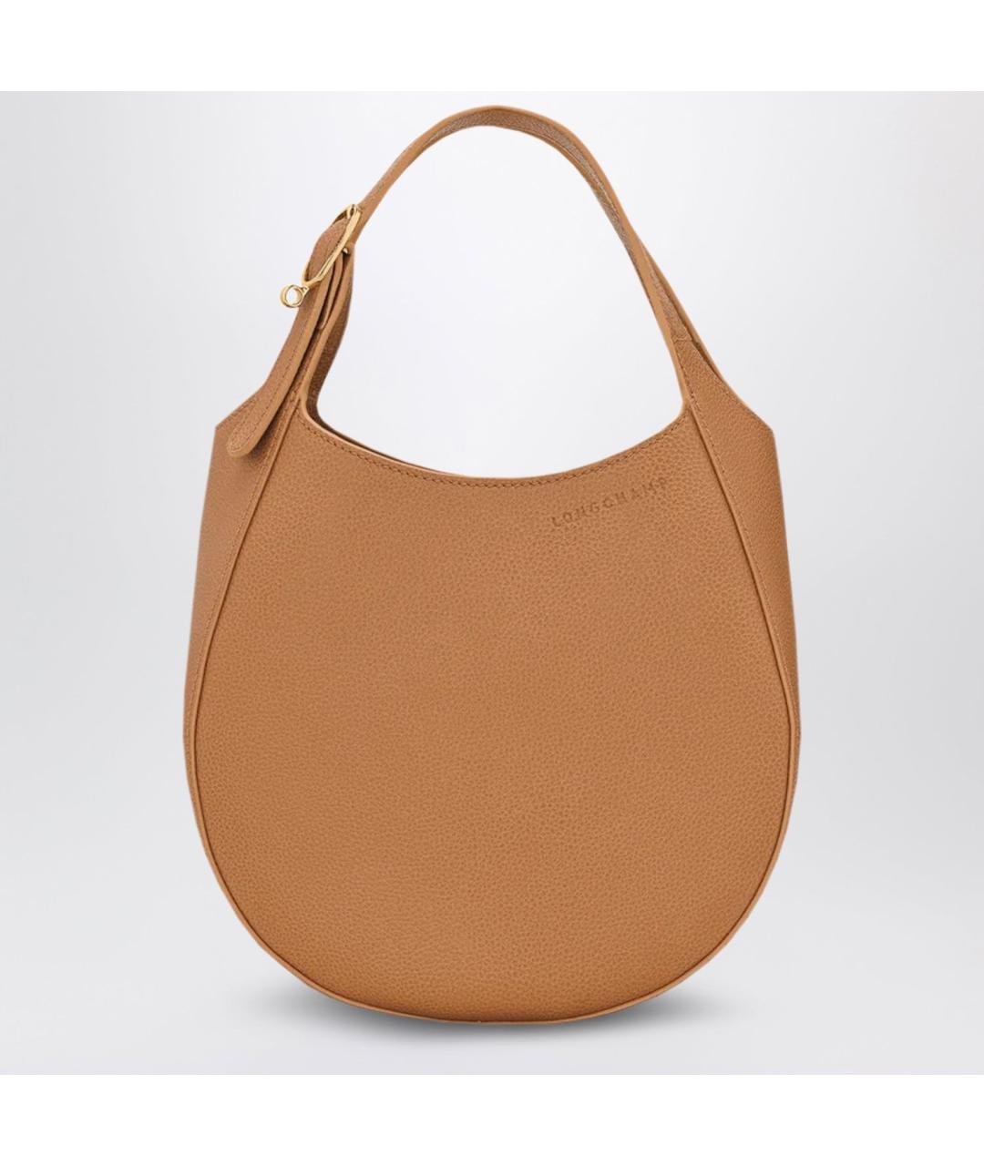 LONGCHAMP Коричневая кожаная сумка через плечо, фото 3
