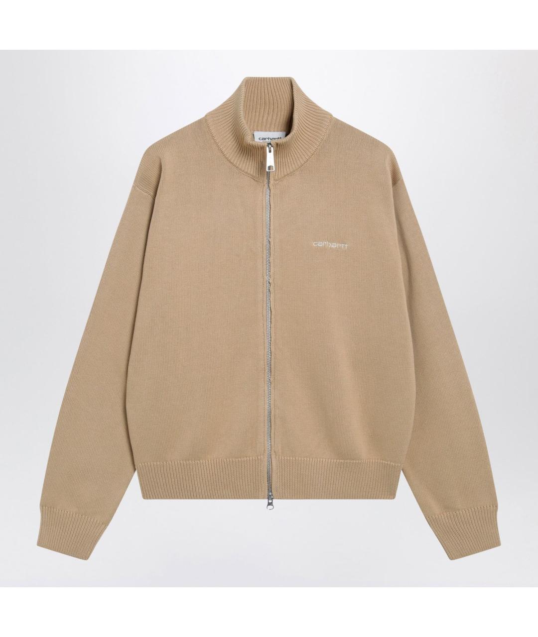 CARHARTT WIP Коричневый хлопковый кардиган, фото 3