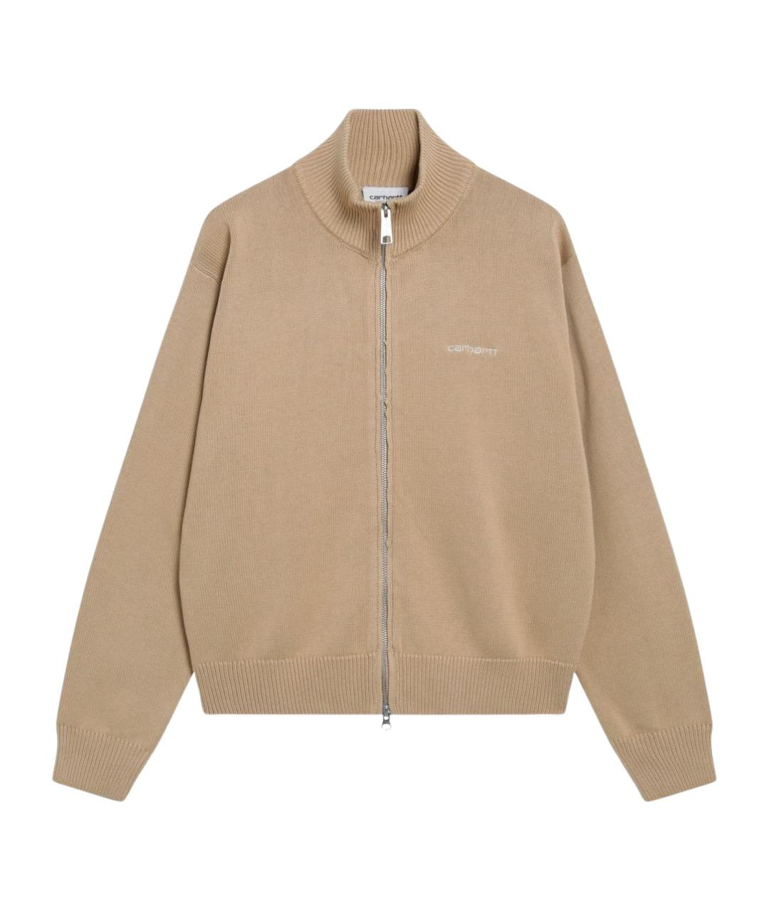 CARHARTT WIP Коричневый хлопковый кардиган, фото 1