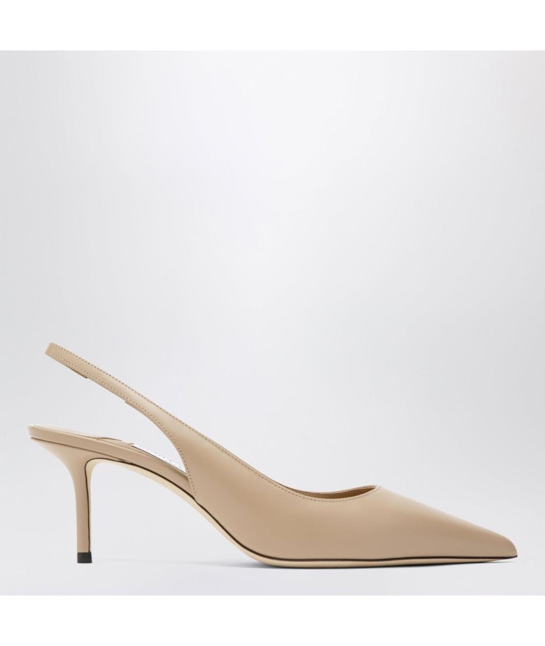 JIMMY CHOO Бежевые кожаные туфли, фото 1
