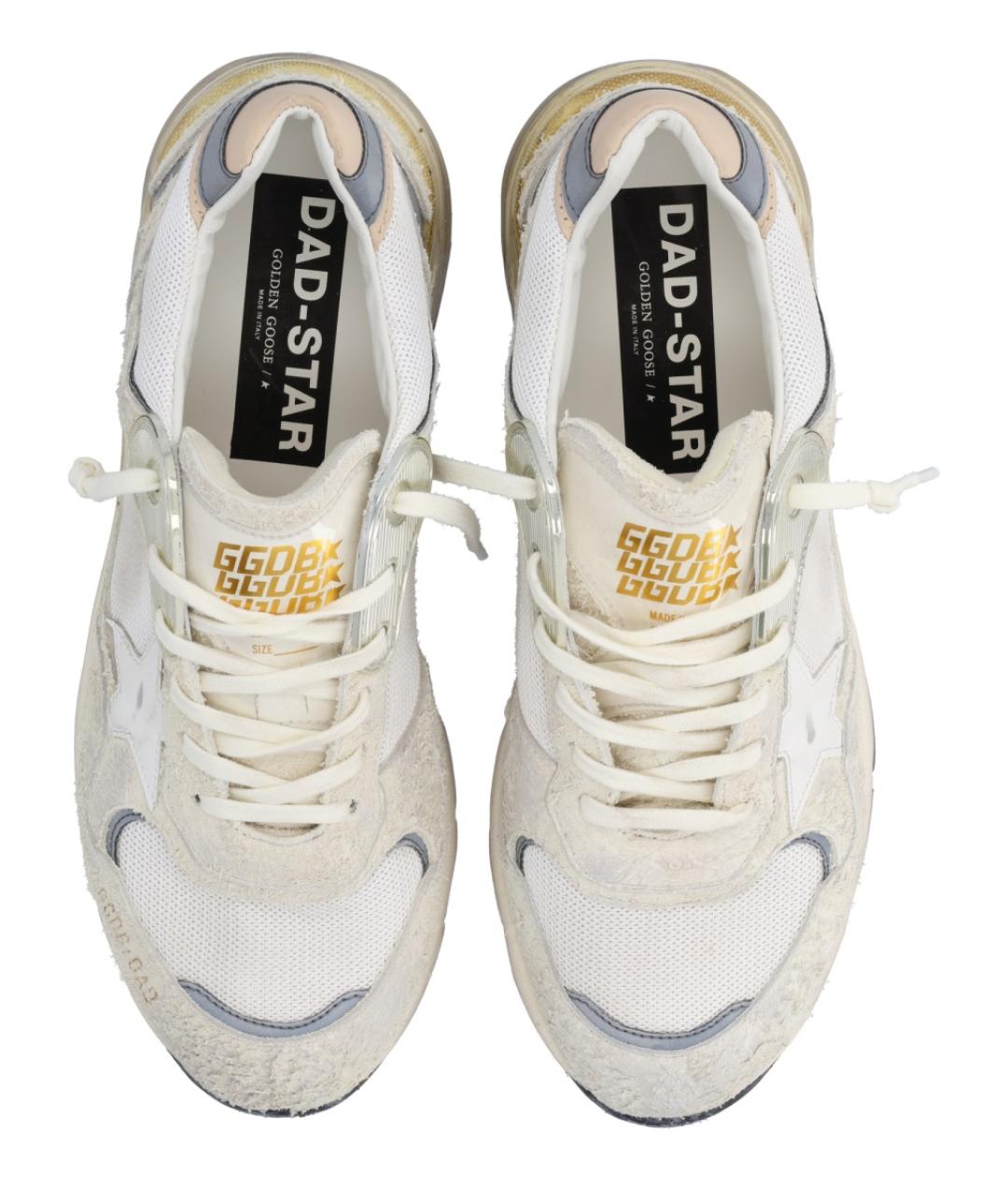 GOLDEN GOOSE Белые замшевые низкие кроссовки / кеды, фото 4