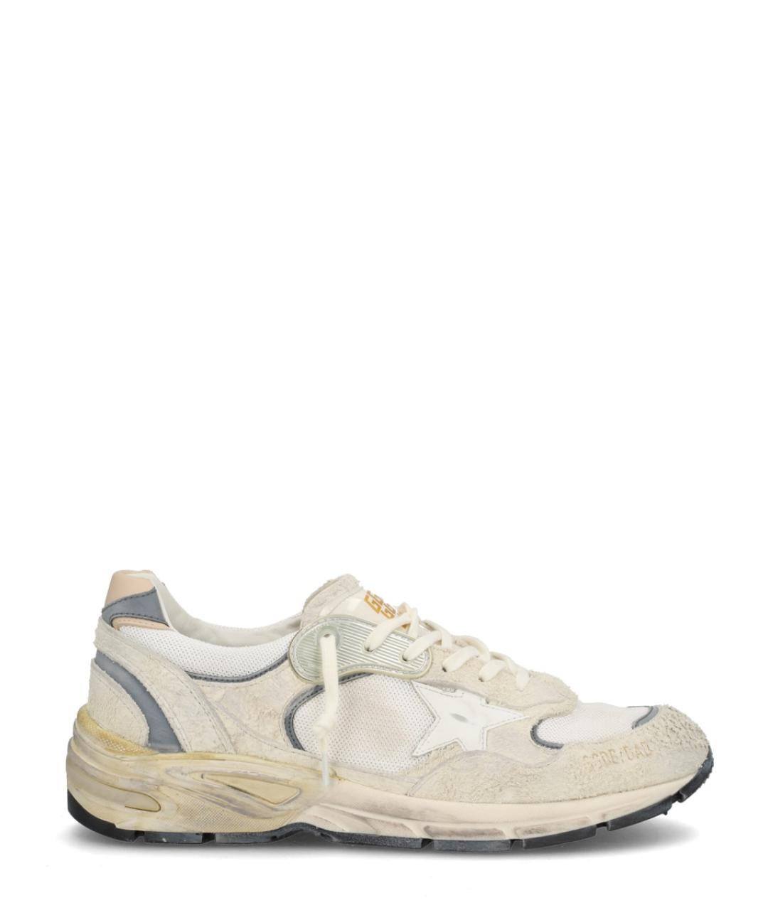 GOLDEN GOOSE Белые замшевые низкие кроссовки / кеды, фото 1