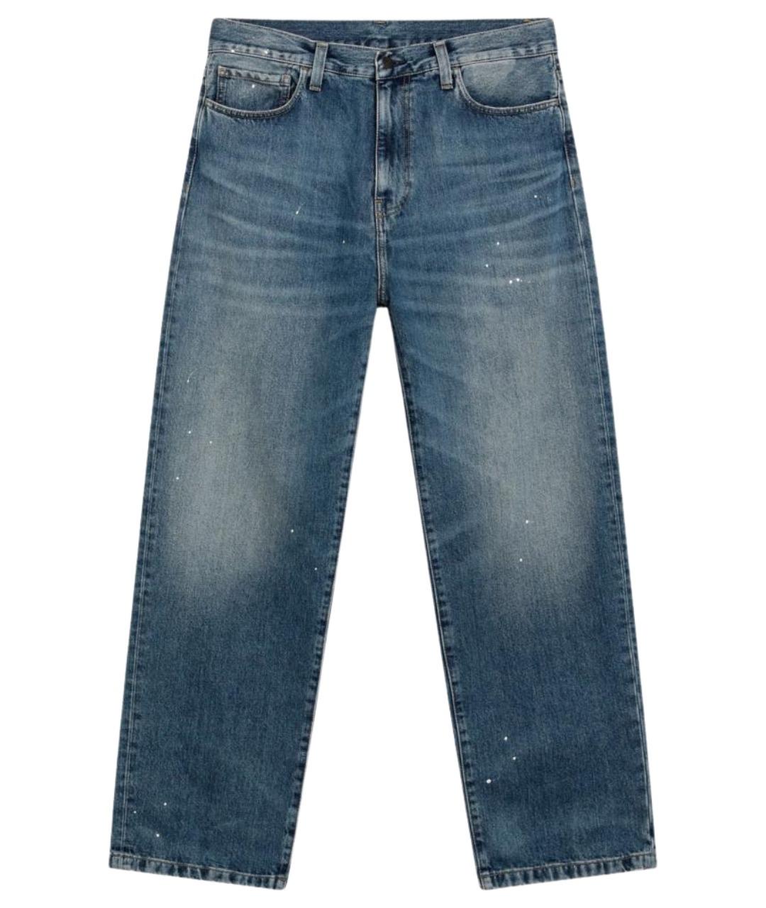 CARHARTT WIP Синие хлопковые прямые джинсы, фото 1