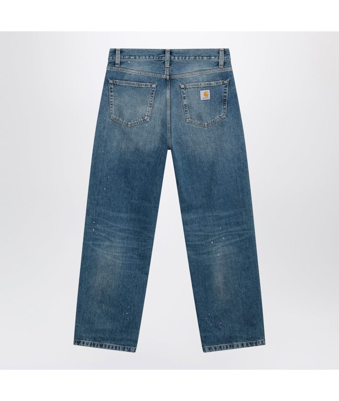 CARHARTT WIP Синие хлопковые прямые джинсы, фото 2