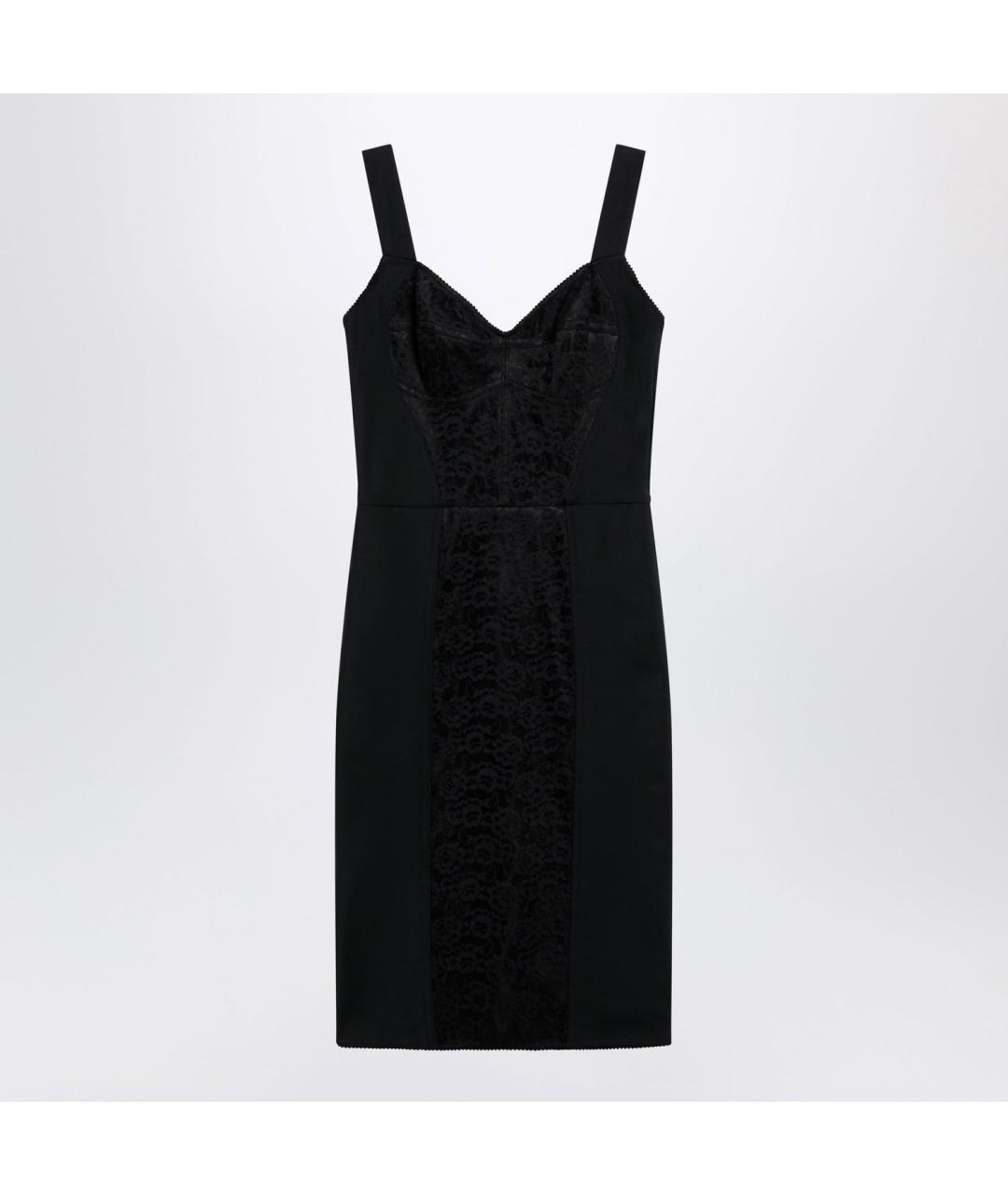DOLCE&GABBANA Черное полиамидовое коктейльное платье, фото 3
