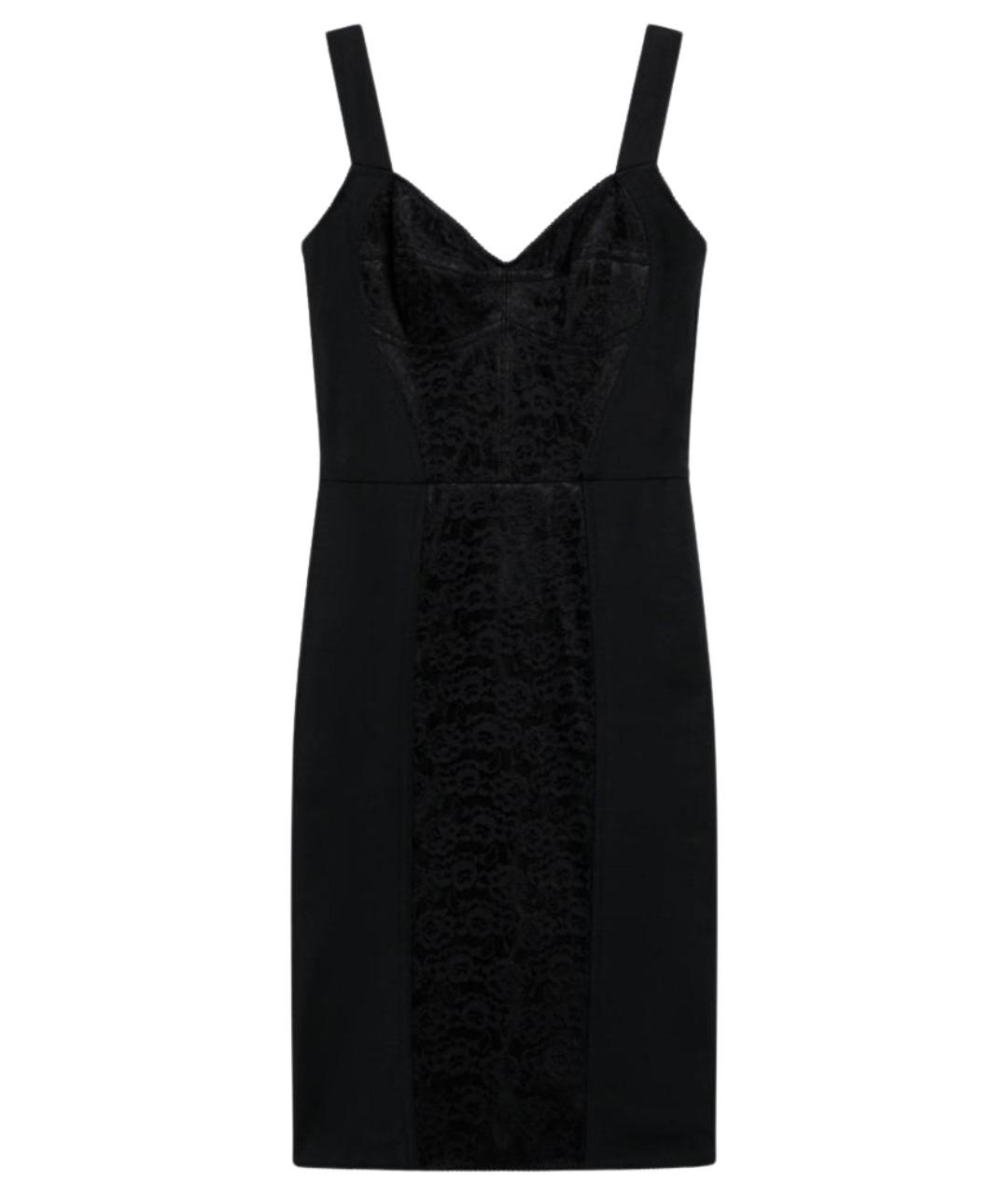 DOLCE&GABBANA Черное полиамидовое коктейльное платье, фото 1