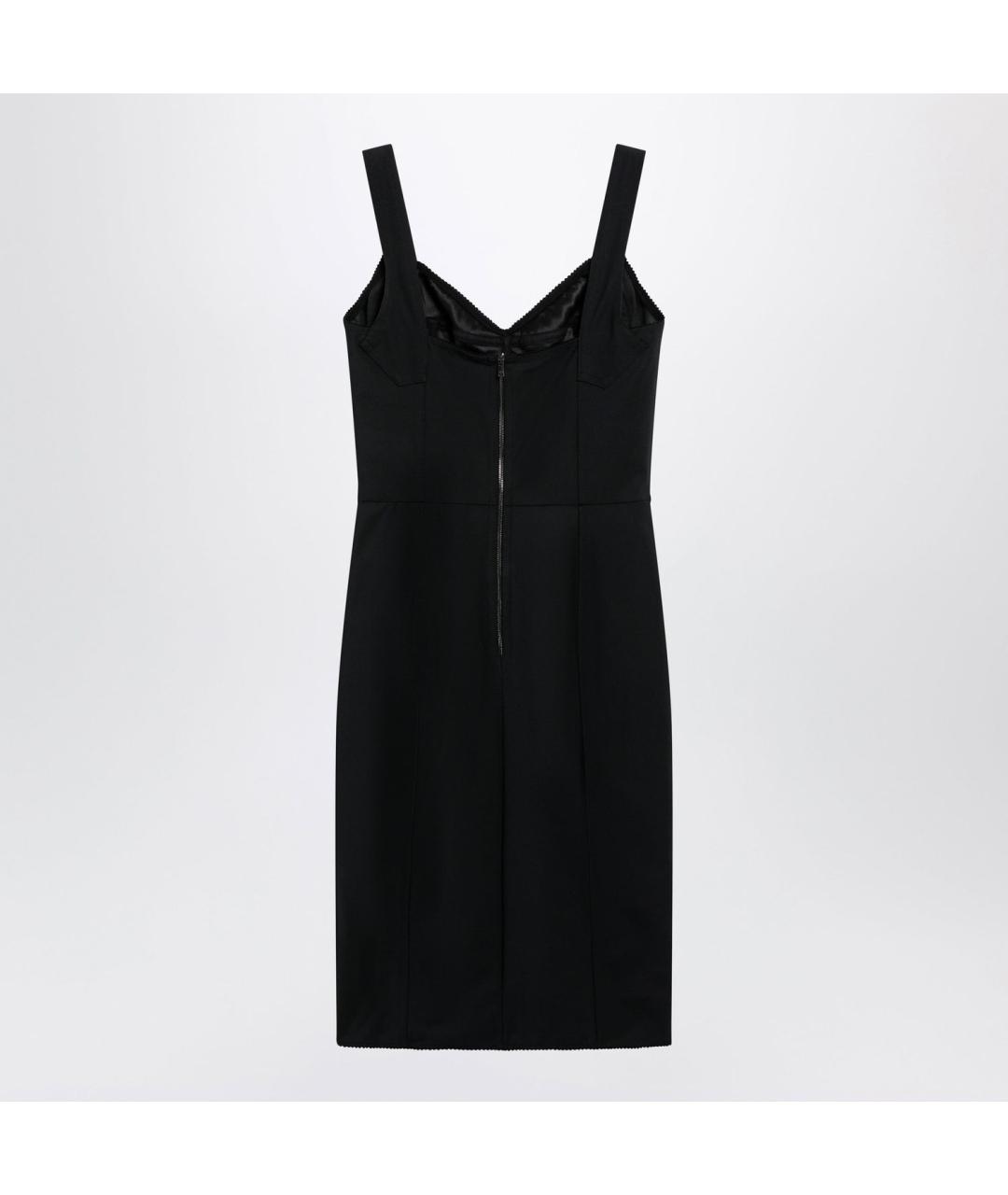 DOLCE&GABBANA Черное полиамидовое коктейльное платье, фото 2