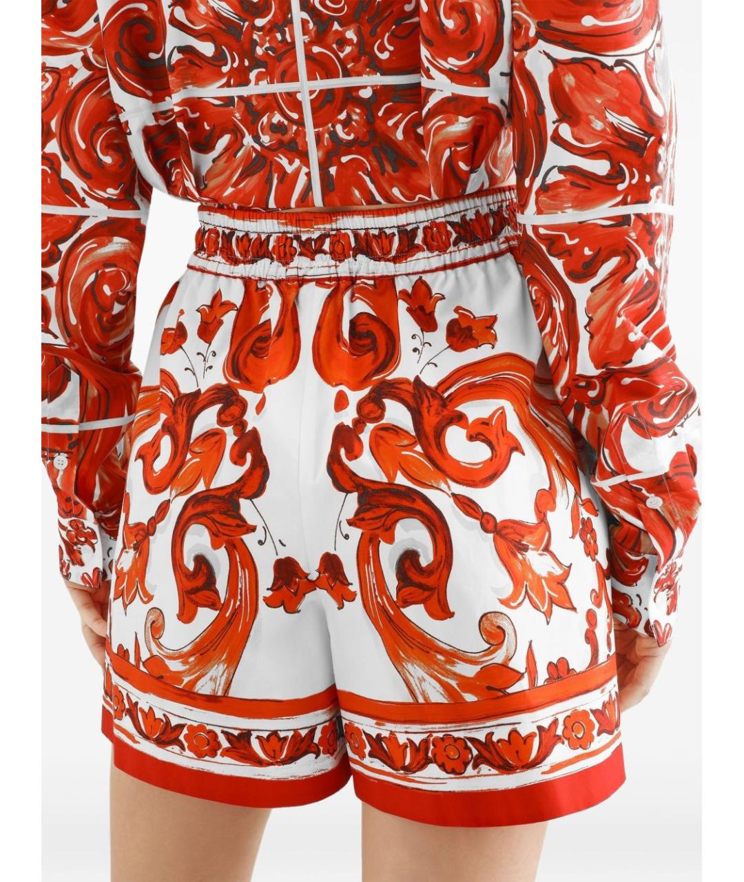 DOLCE&GABBANA Оранжевые хлопковые шорты, фото 2