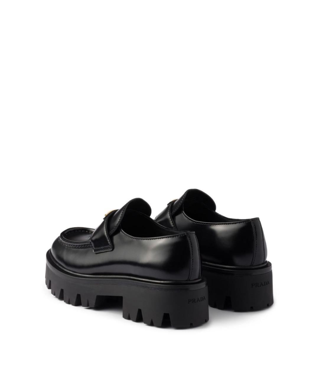 PRADA Черные кожаные лоферы, фото 4