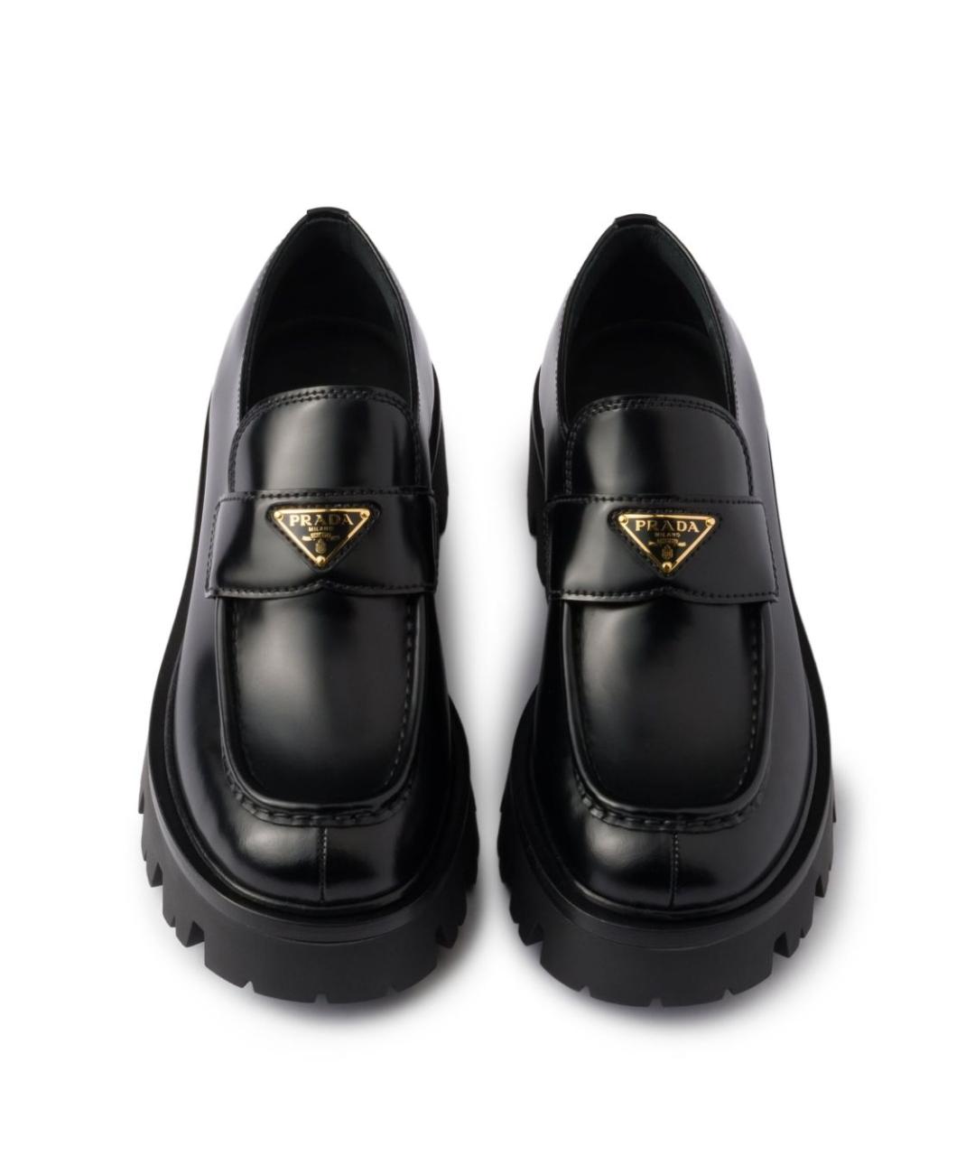 PRADA Черные кожаные лоферы, фото 3
