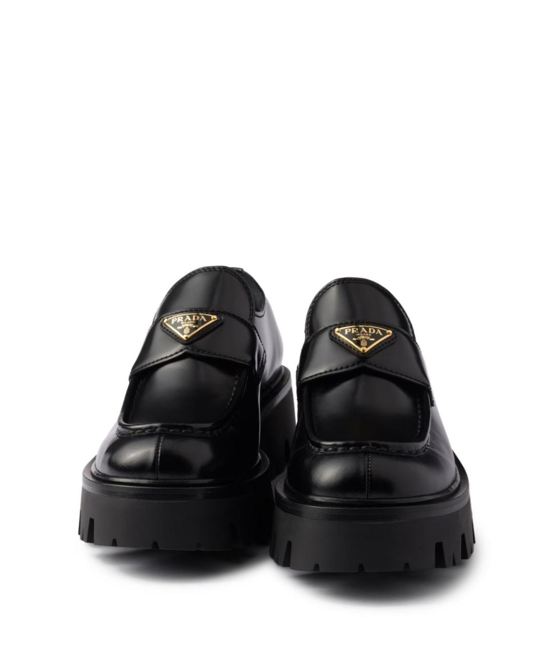 PRADA Черные кожаные лоферы, фото 2