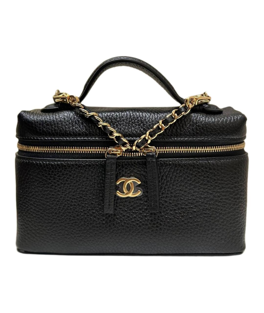 CHANEL Черная кожаная косметичка, фото 1