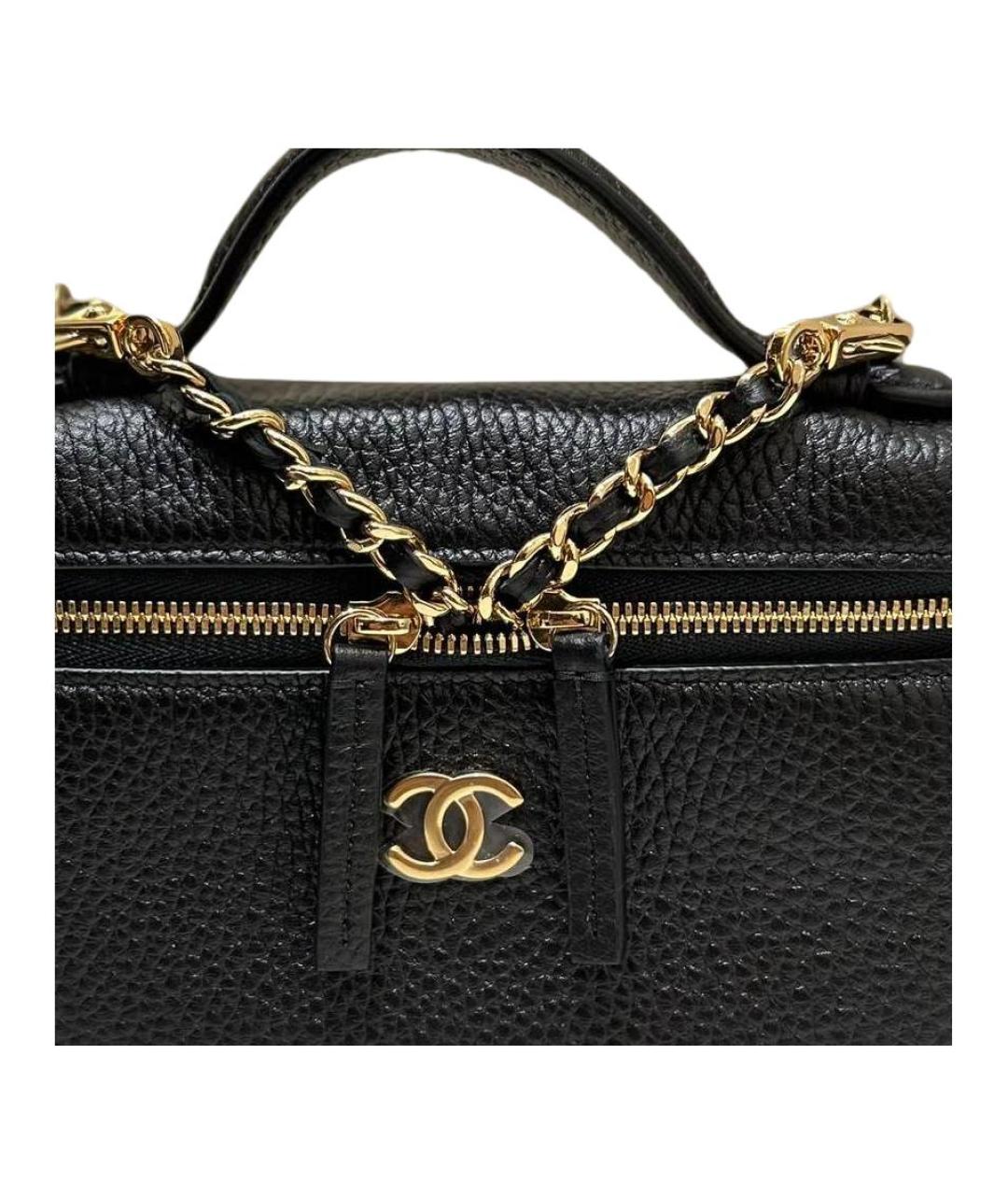 CHANEL Черная кожаная косметичка, фото 2