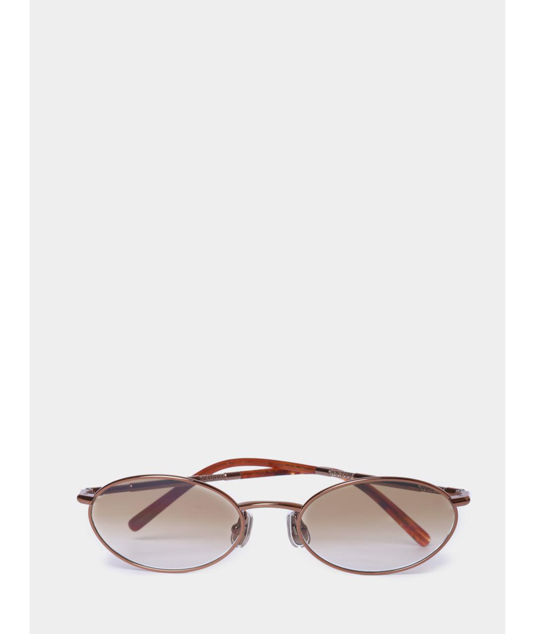 BRUNELLO CUCINELLI Коричневые солнцезащитные очки, фото 4