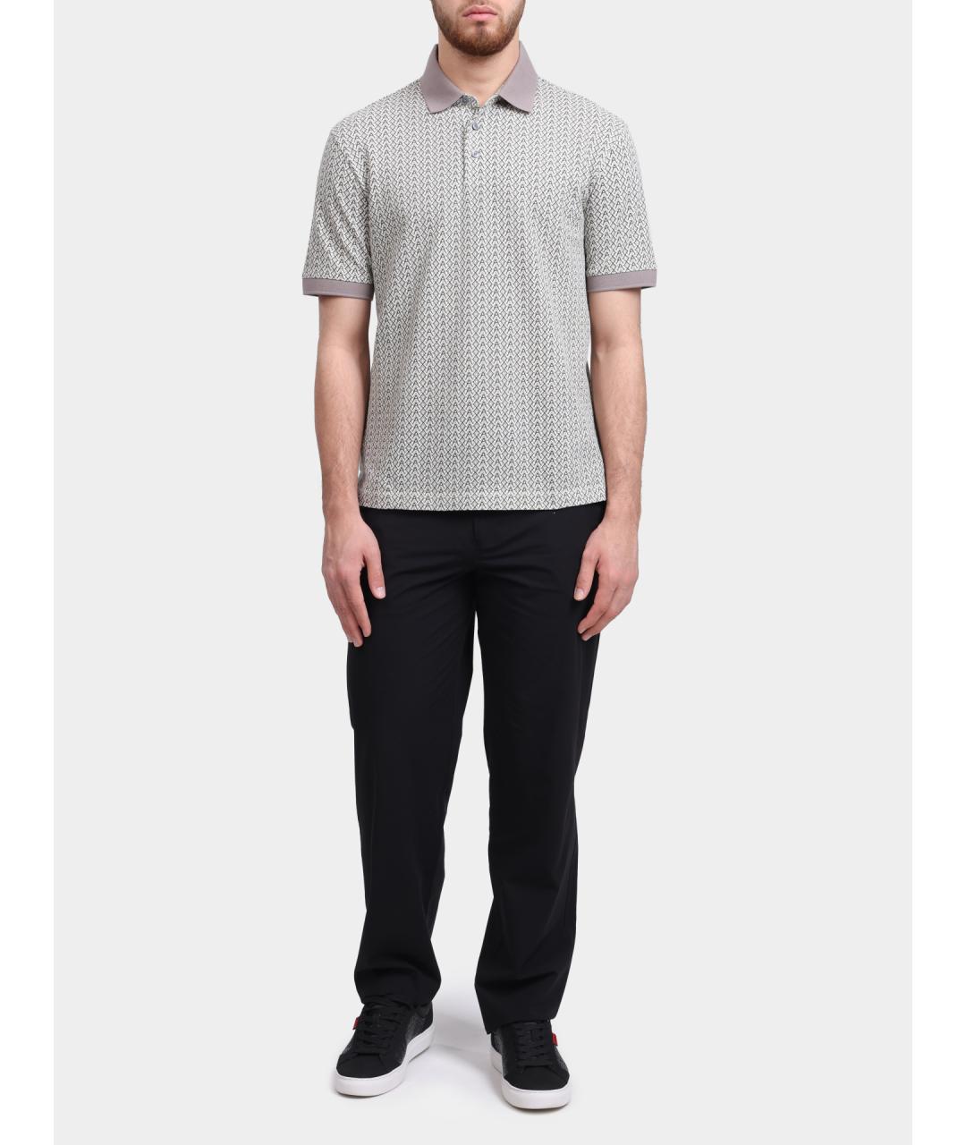 ARMANI EXCHANGE Бежевое хлопковое поло с коротким рукавом, фото 2