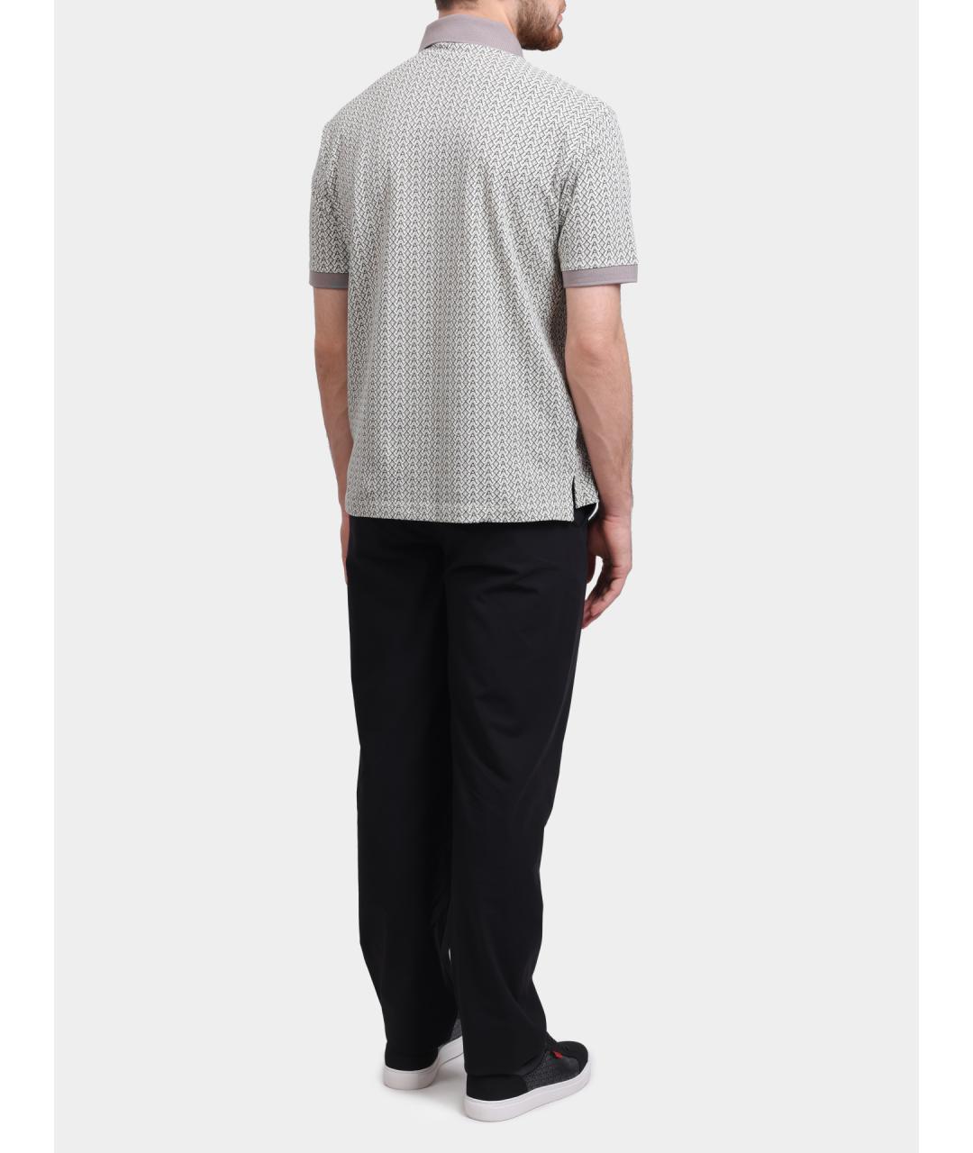 ARMANI EXCHANGE Бежевое хлопковое поло с коротким рукавом, фото 5