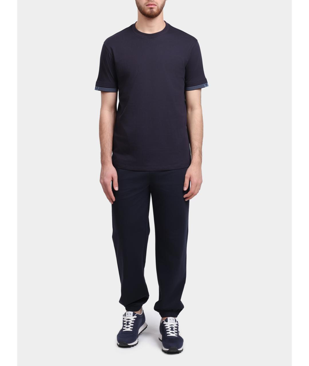 ARMANI EXCHANGE Темно-синие повседневные брюки, фото 2