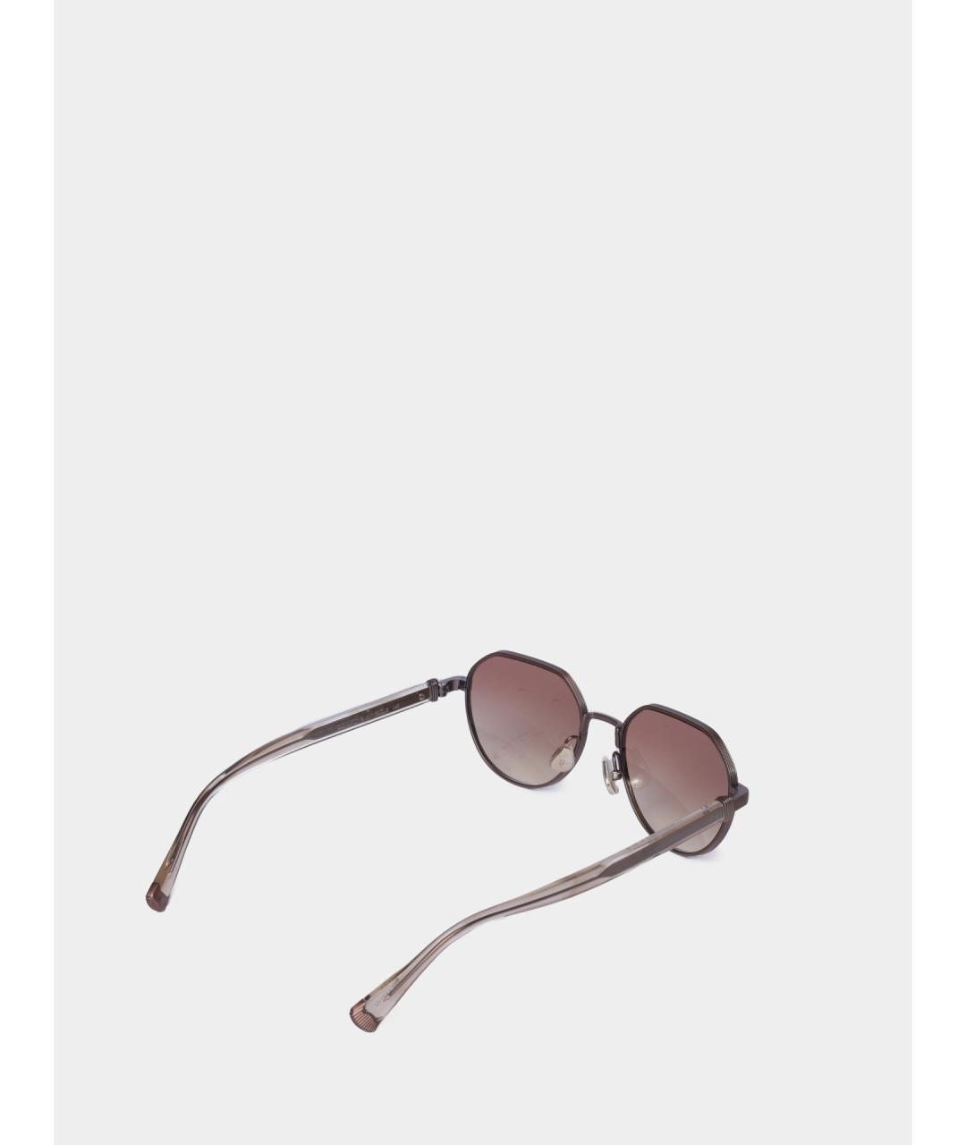 BRUNELLO CUCINELLI Коричневые солнцезащитные очки, фото 2