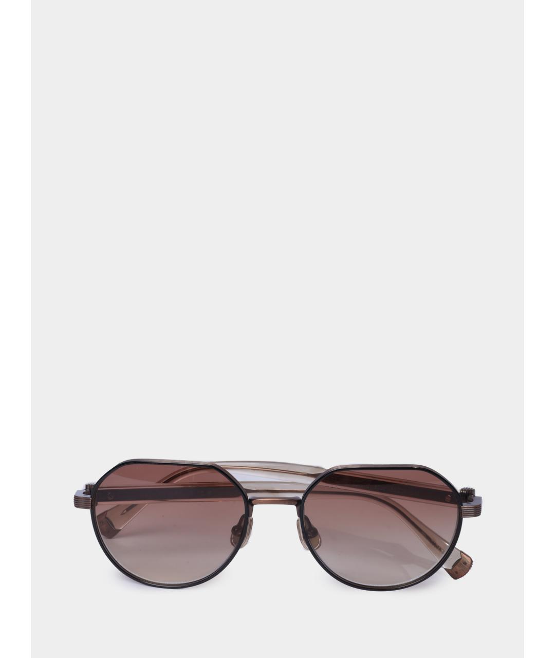 BRUNELLO CUCINELLI Коричневые солнцезащитные очки, фото 4